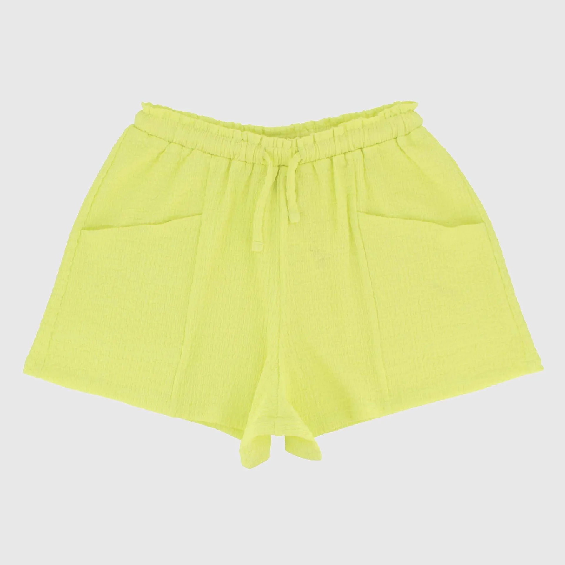 Shorts in seersucker da Bambina, GIALLO