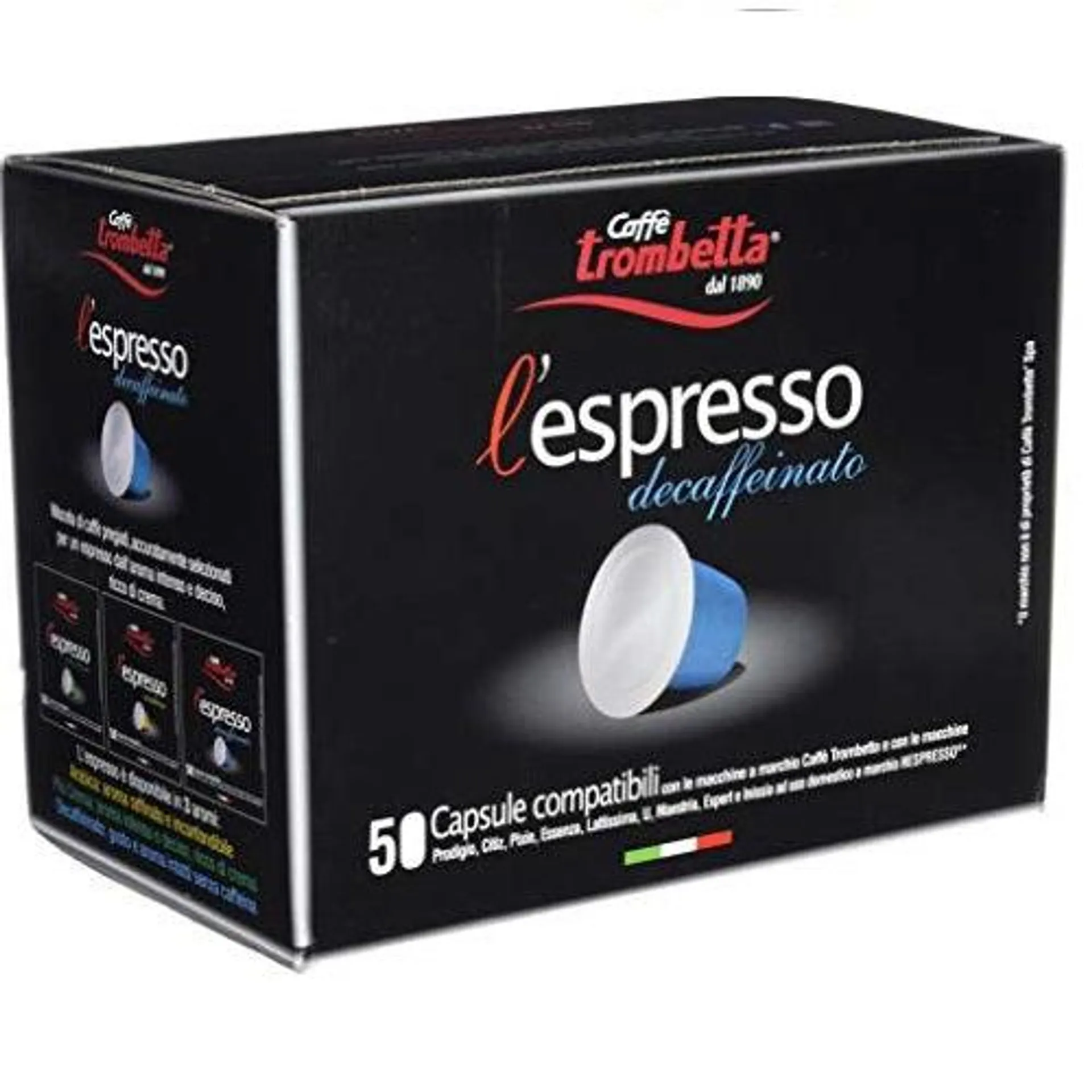 Caffe' 50 Pz Dek Compatibili Nespresso Trombetta