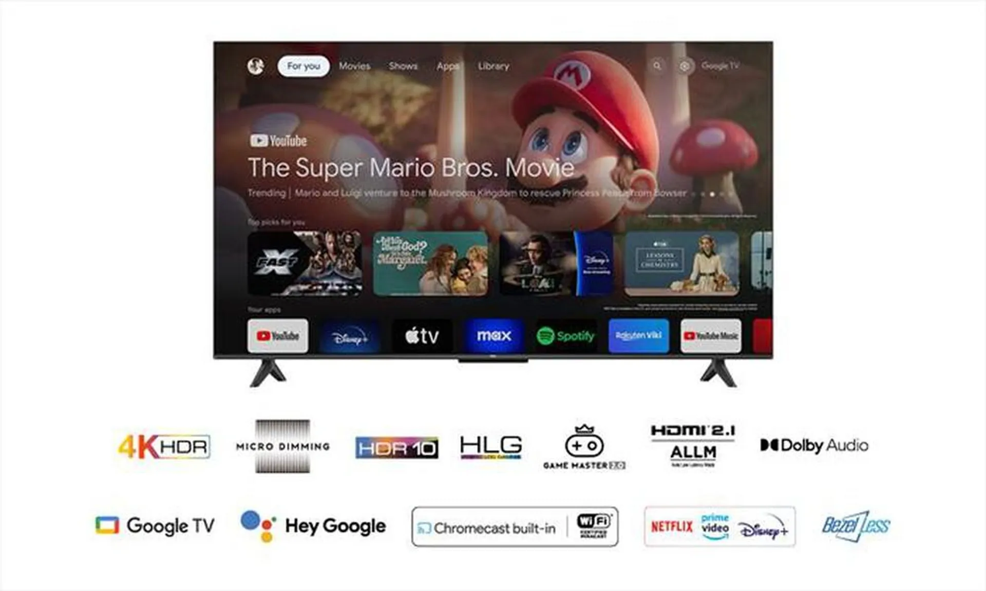 TCL - Smart TV LED UHD 4K 55" 55P61B-Titanio