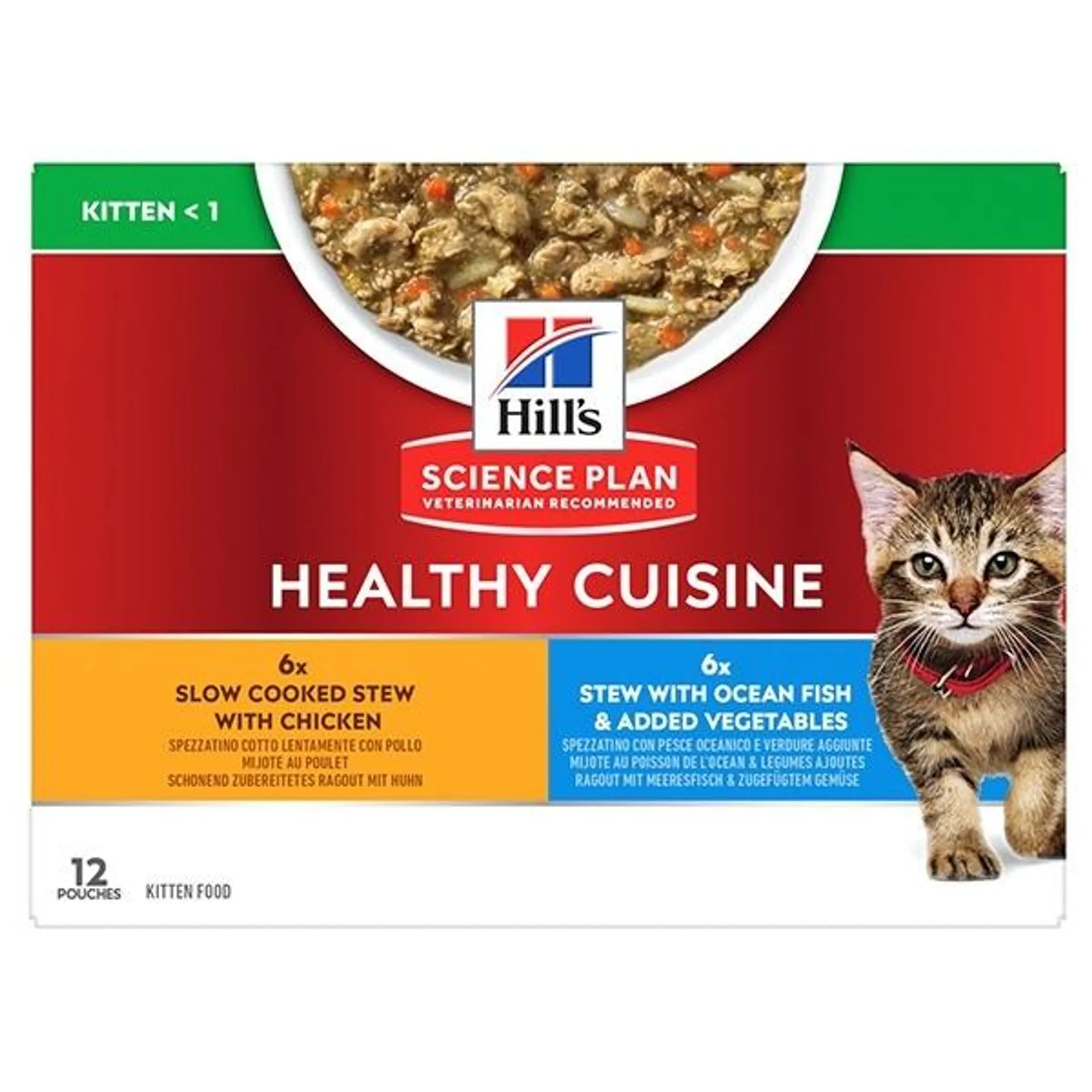 Hill's Pet Nutrition - Science Plan Healthy Cuisine Cat Kitten con Pollo e Pesce Oceanico