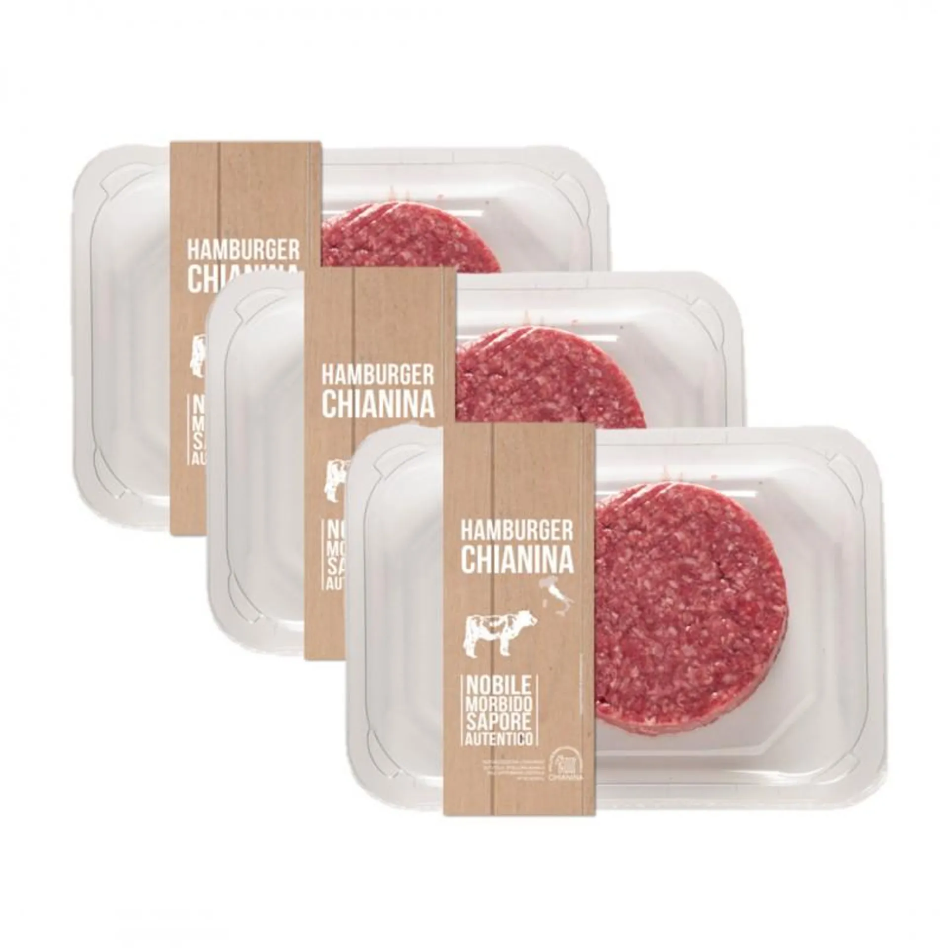 Hamburger Scottona Chianina -200gx3conf vs Skin- Carne che Passione -