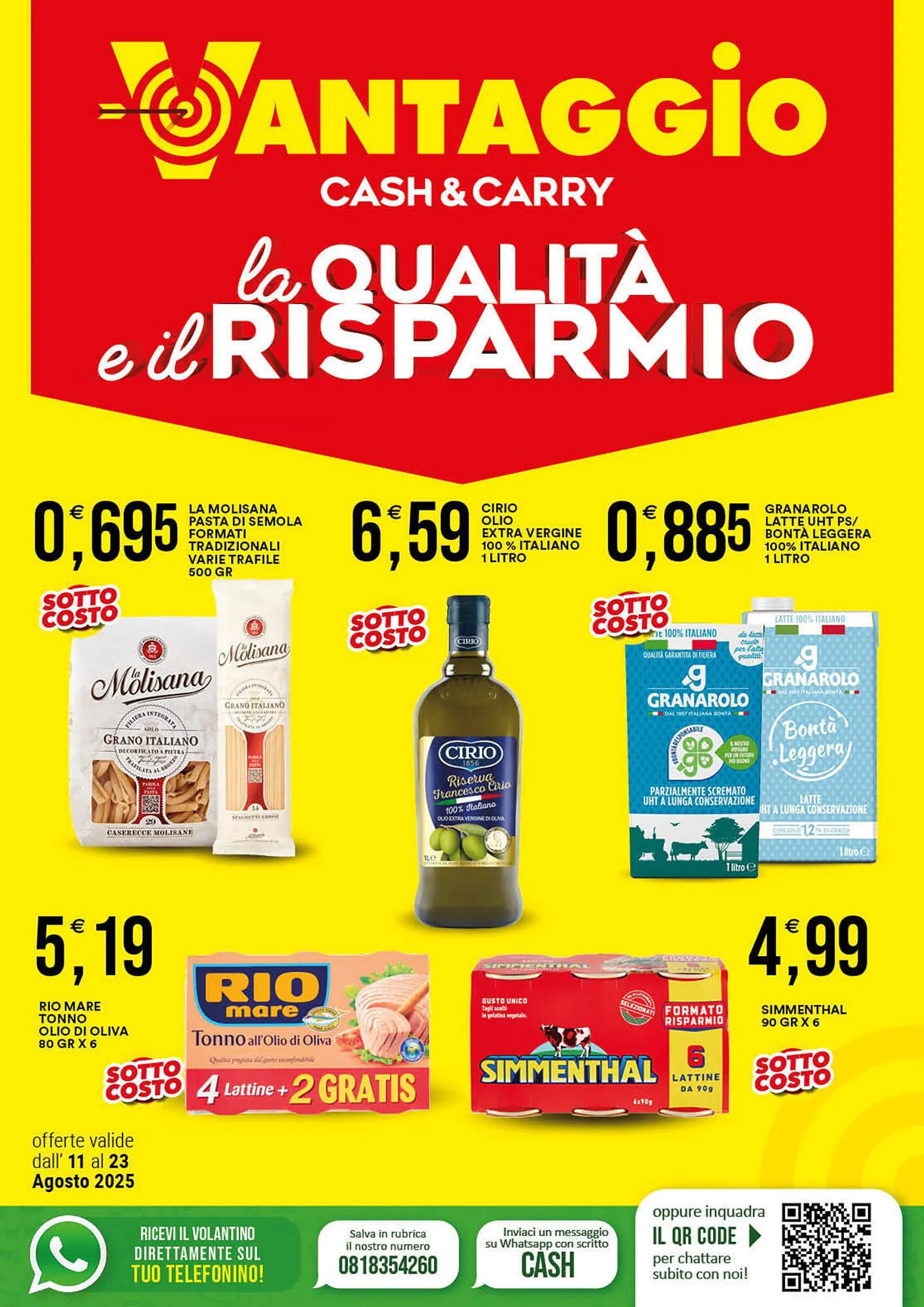 Volantino Vantaggio Cash&Carry da 11 agosto a 23 agosto di 2025 - Pagina del volantino 1
