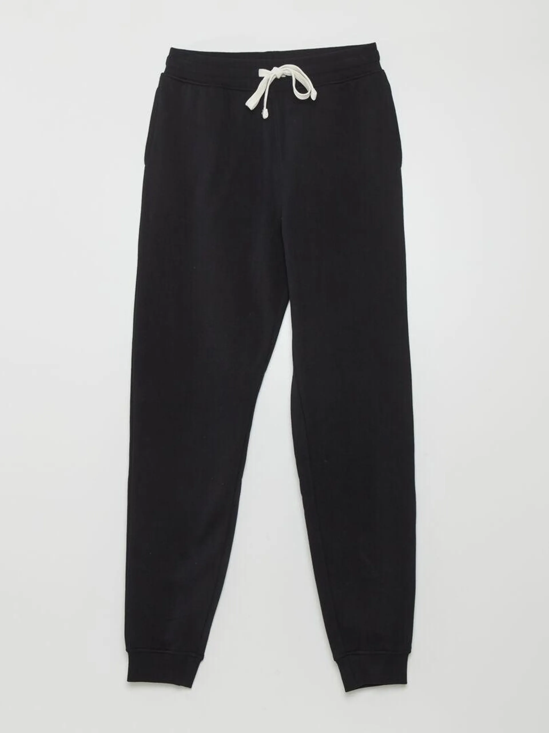 Pantaloni joggers in tessuto felpato - nero