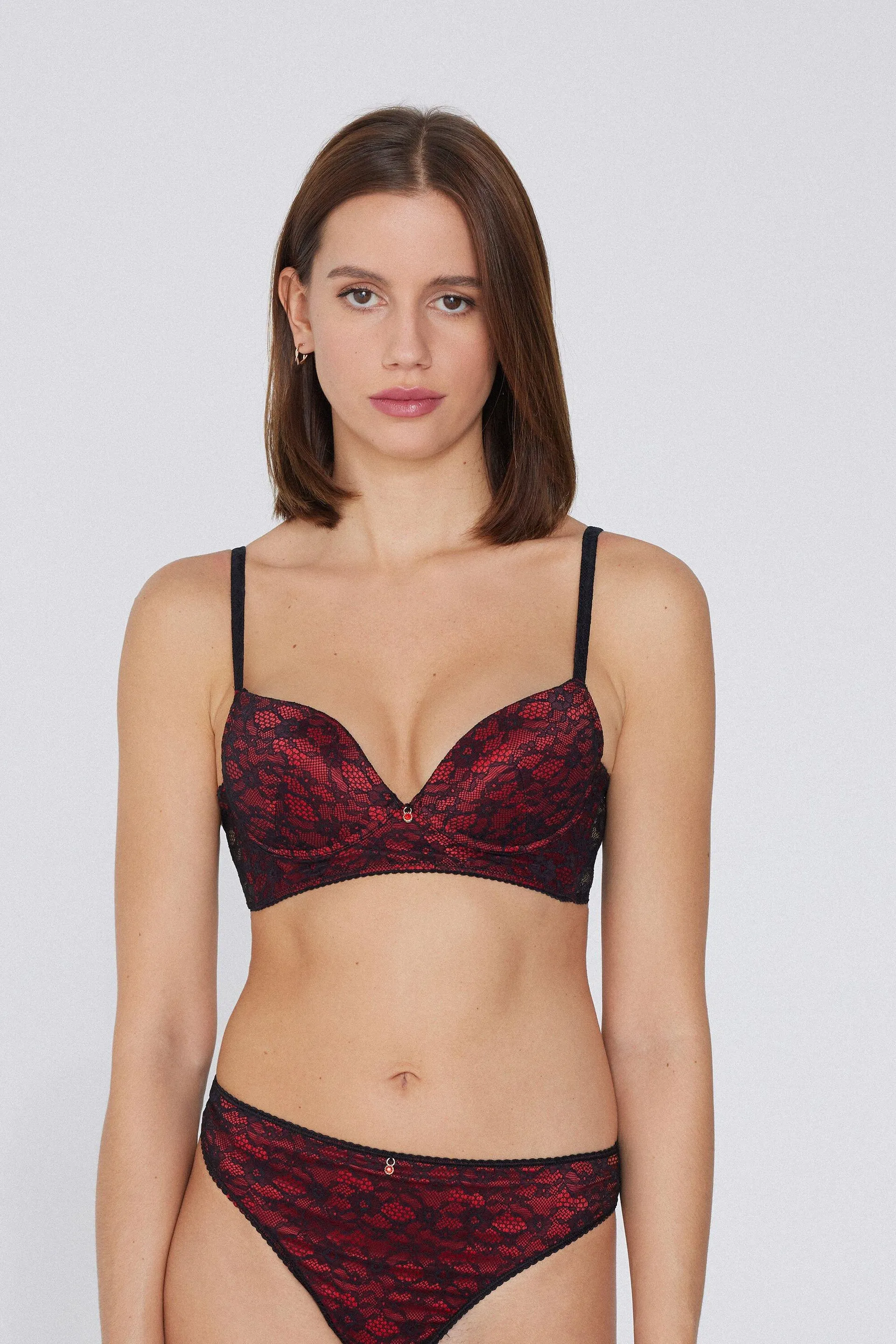 Reggiseno Bra Top Imbottito Push-Up Rouge Fusion