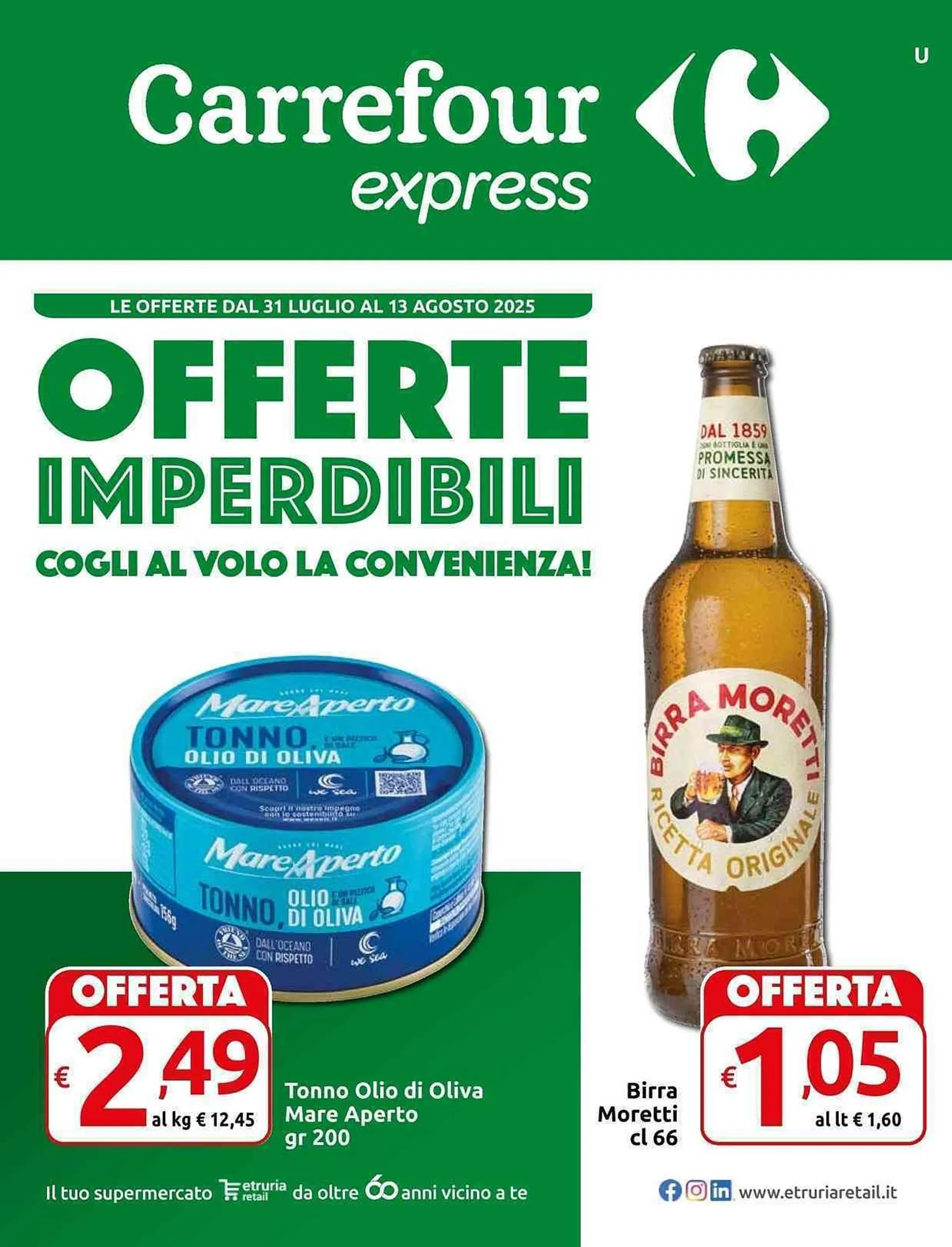 Volantino Carrefour Express da 31 luglio a 13 agosto di 2025 - Pagina del volantino 1