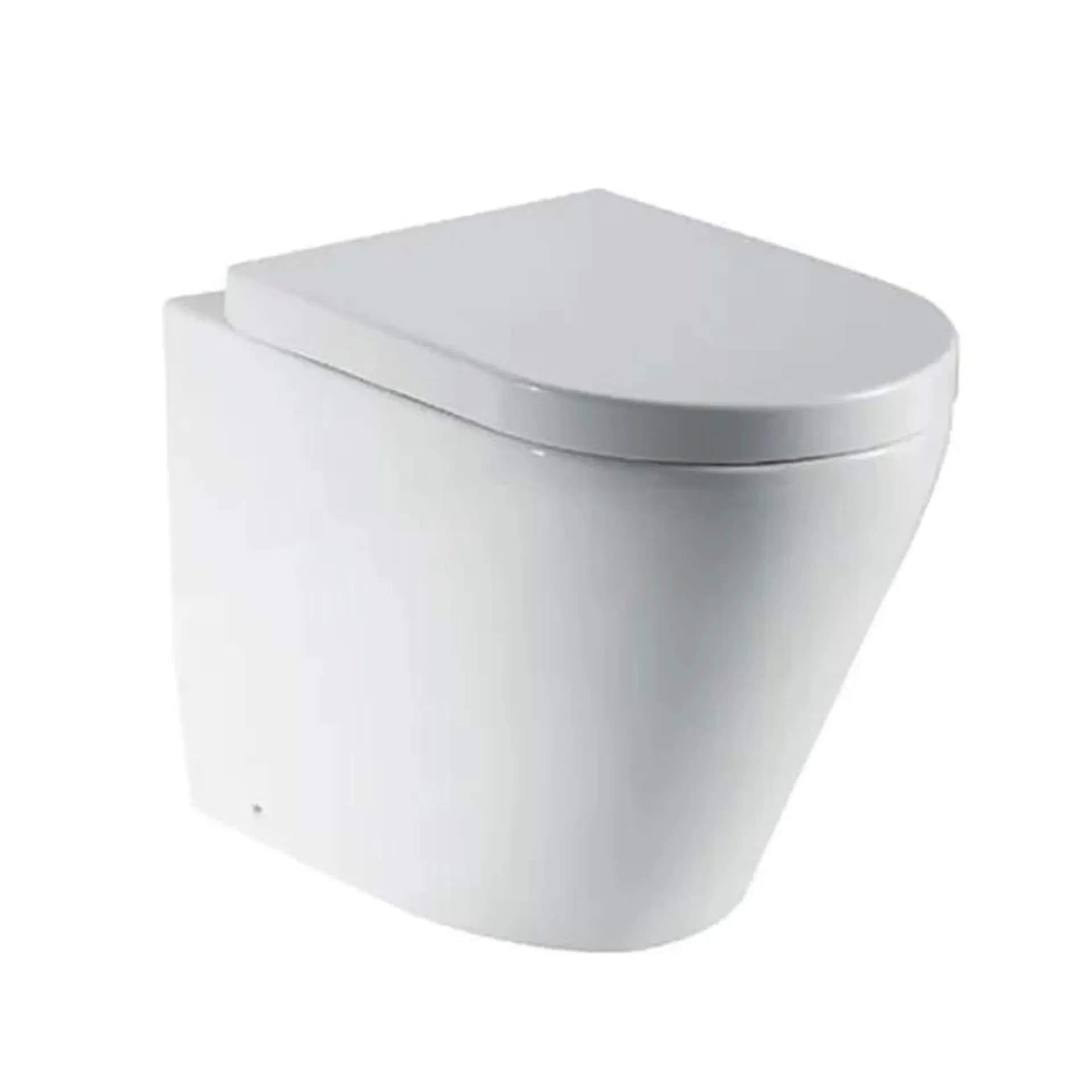 Vaso WC filomuro SENSEA compacta , sedile incluso P 55 x L 36 x H 39.5 cm bianco