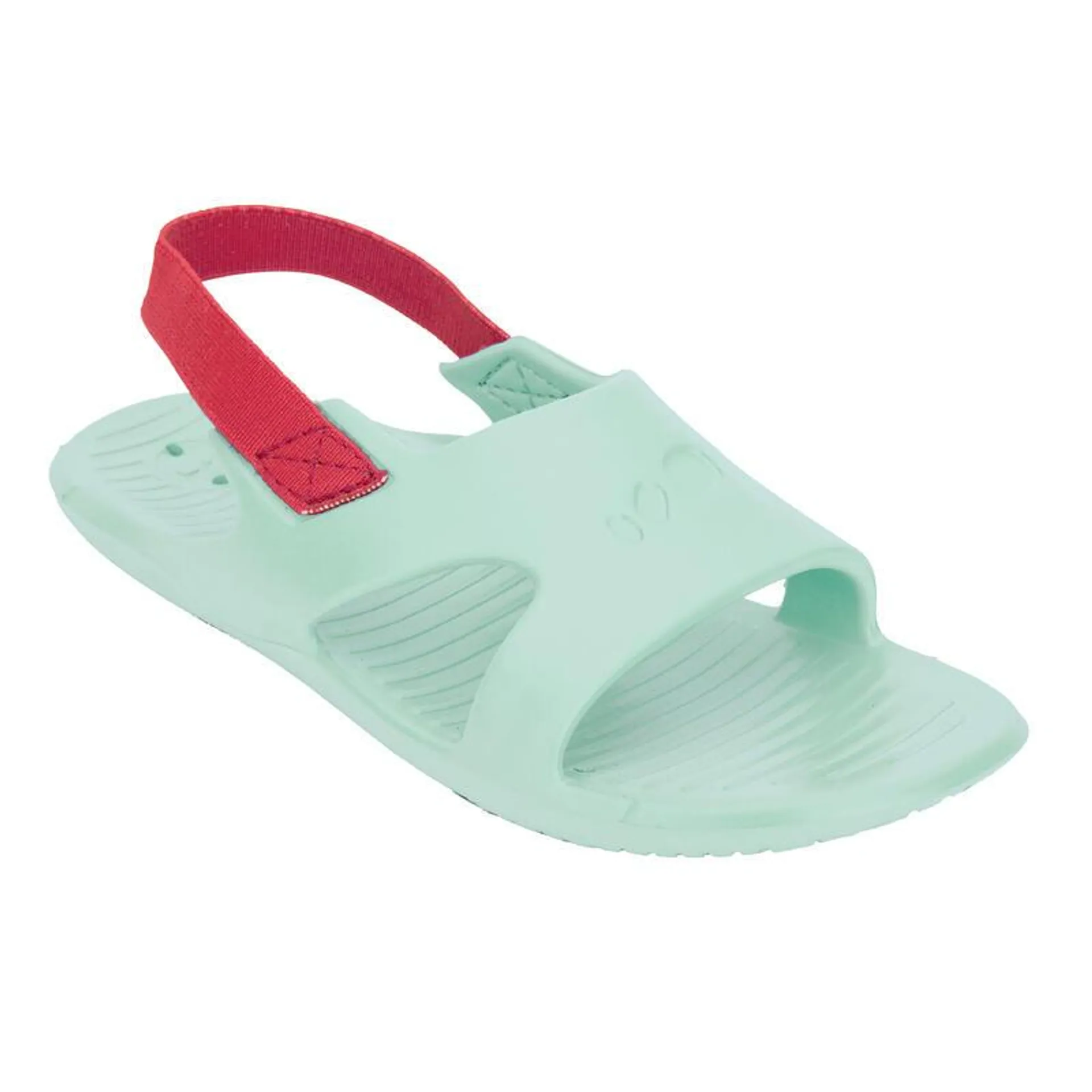 Sandali piscina bambino SLAP 100 BASIC verde-rosa