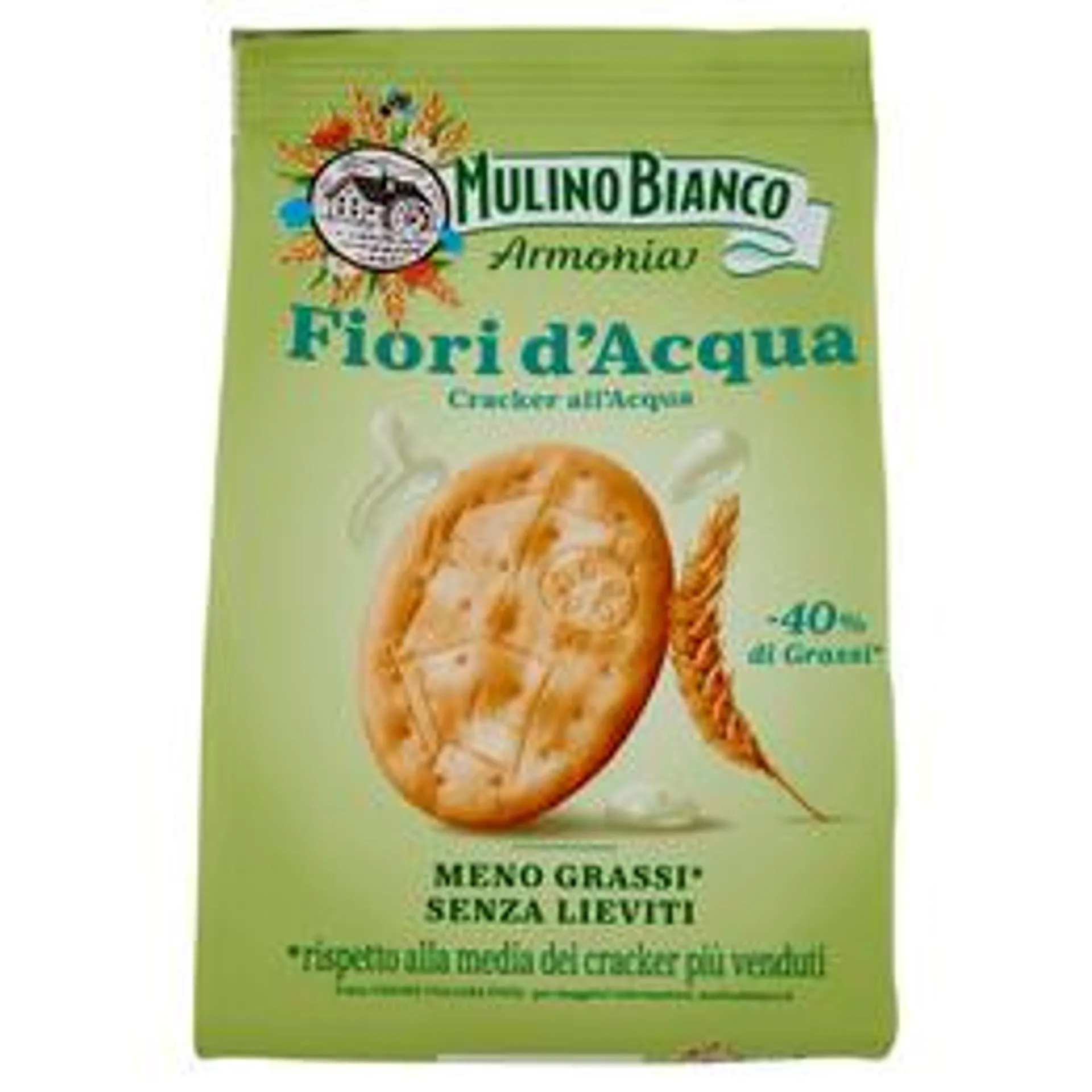 Mulino Bianco Armonia Fiori d'Acqua Cracker Senza Lievito Ricchi di Fibre 250g