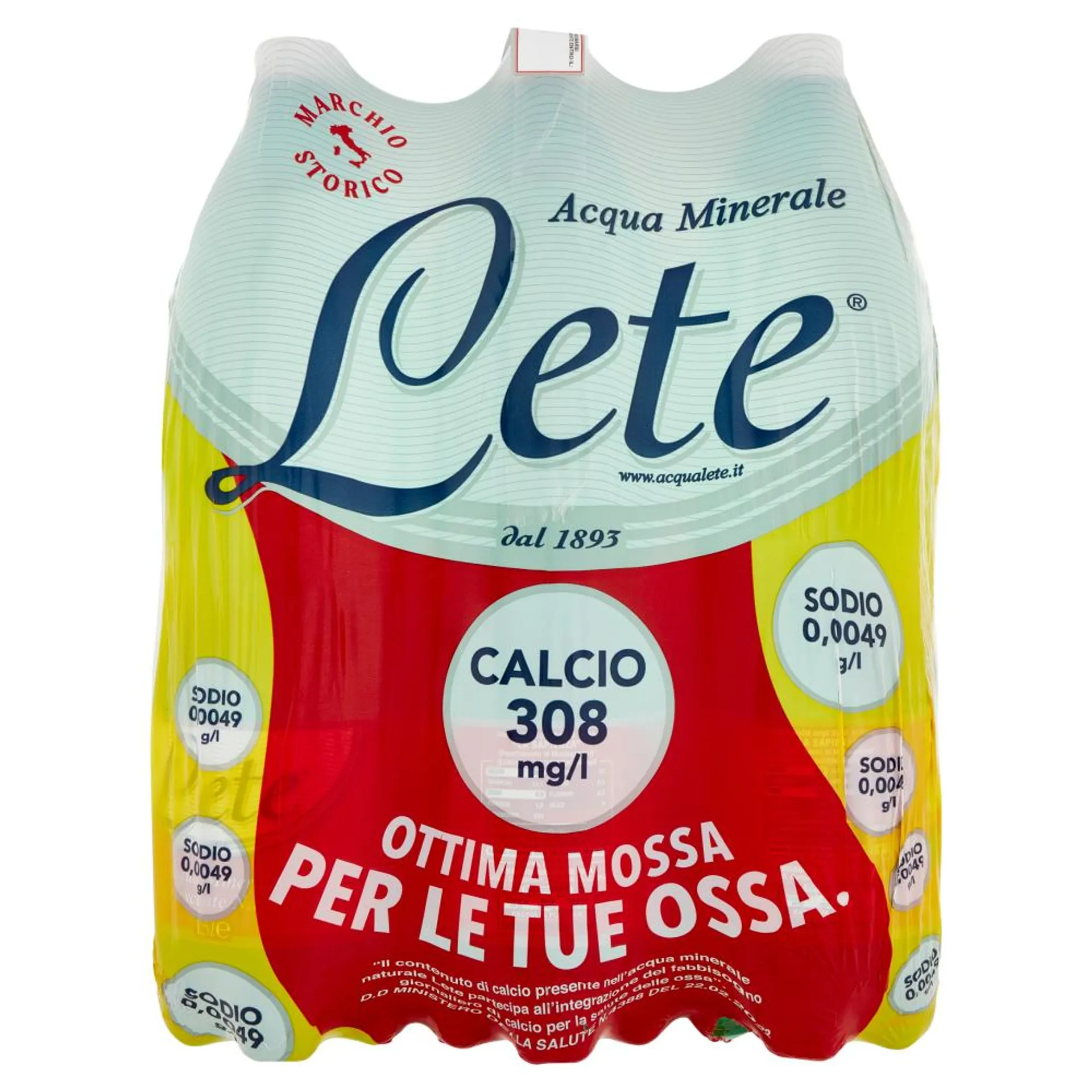 Lete Acqua Minerale Effervescente Naturale 6 x 1,5 l