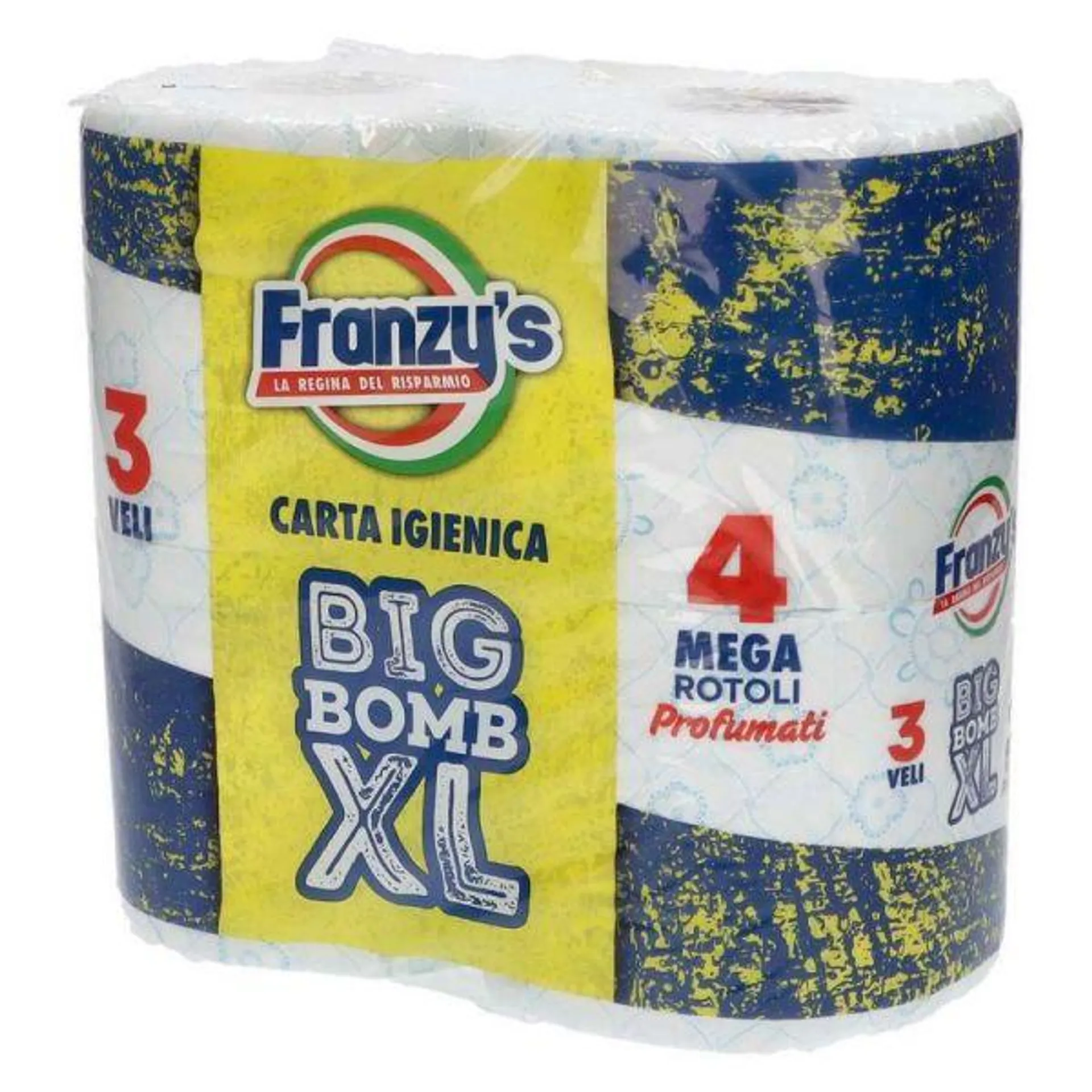 CARTA IGIENICA 3 VELI FRANZY'S BIG BOMB XL 4 MEGA ROTOLI