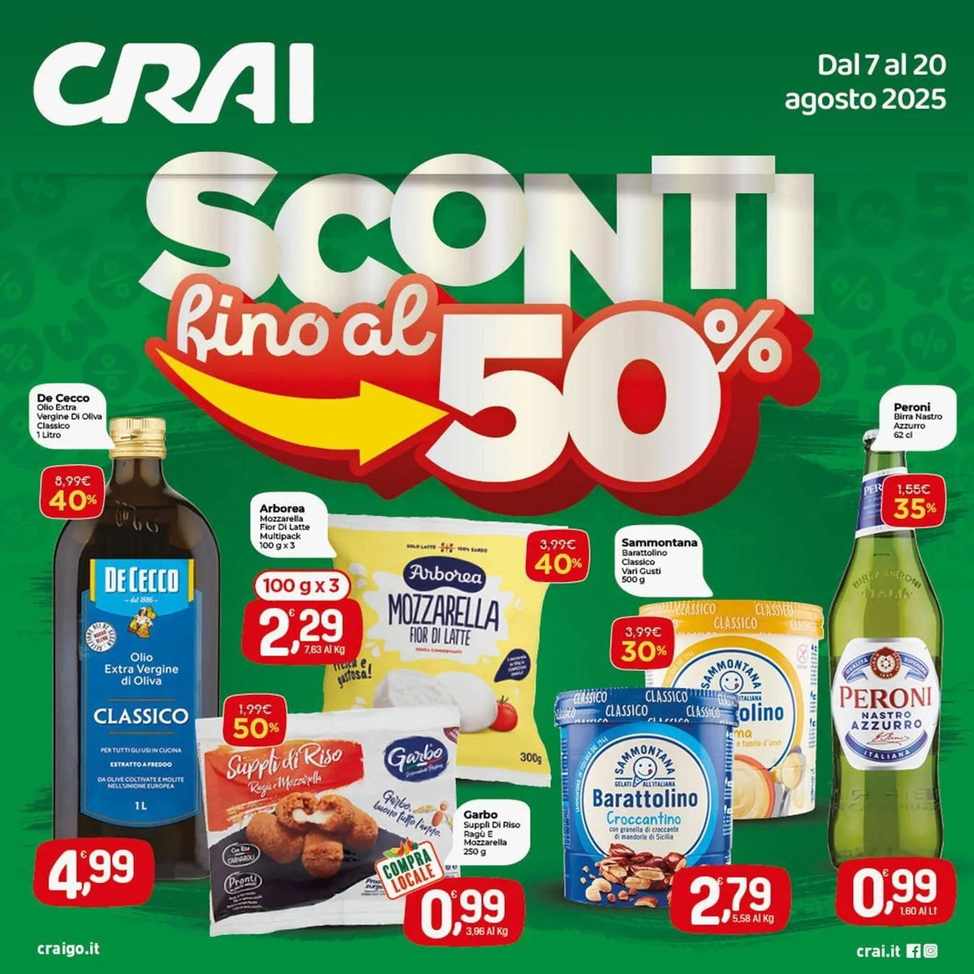 Volantino Crai da 7 agosto a 20 agosto di 2025 - Pagina del volantino 1