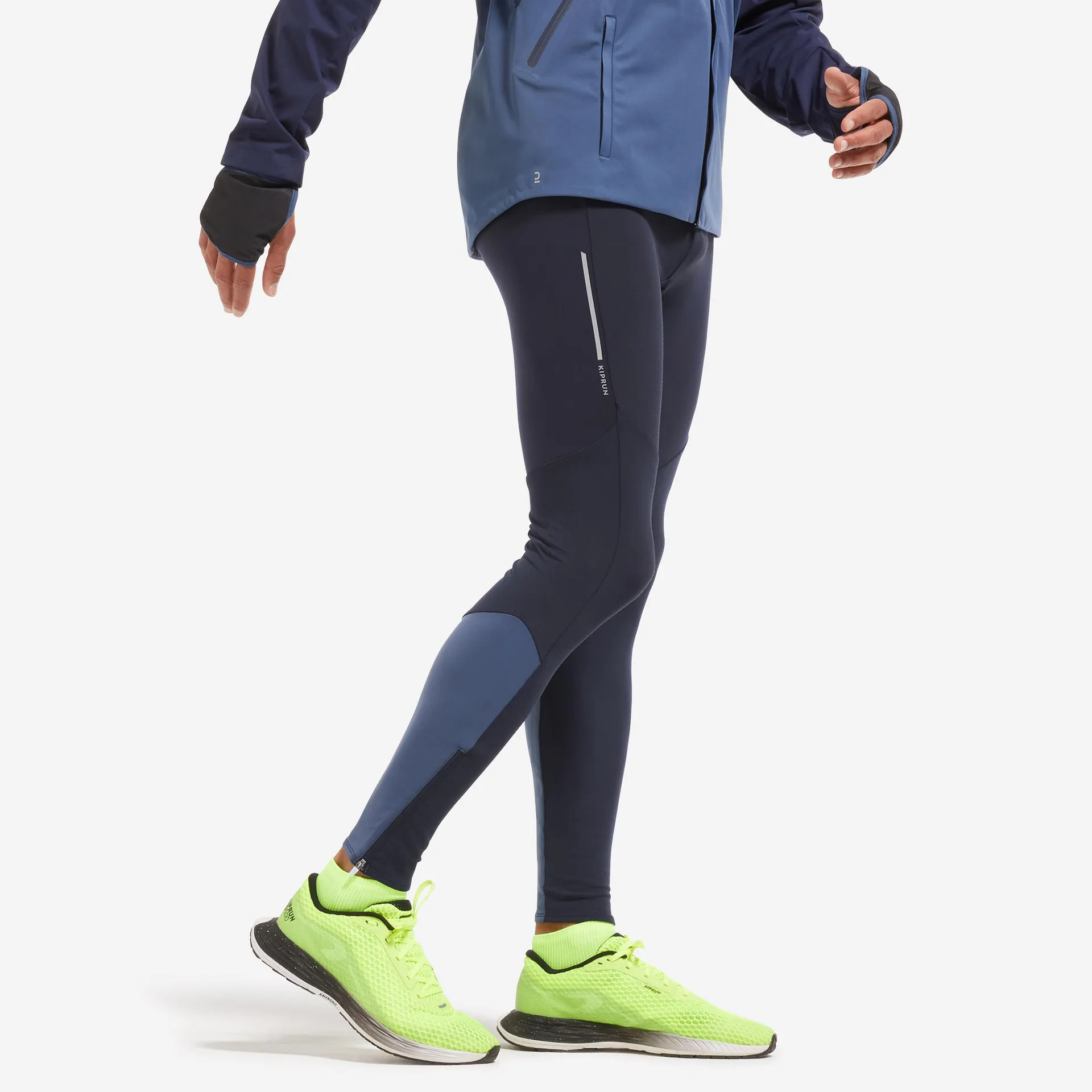 Leggings running uomo KIPRUN WARM blu - limited edition