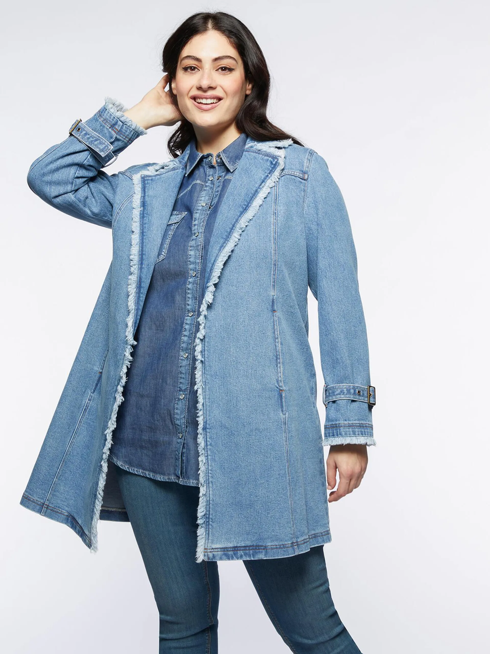 Trench in denim