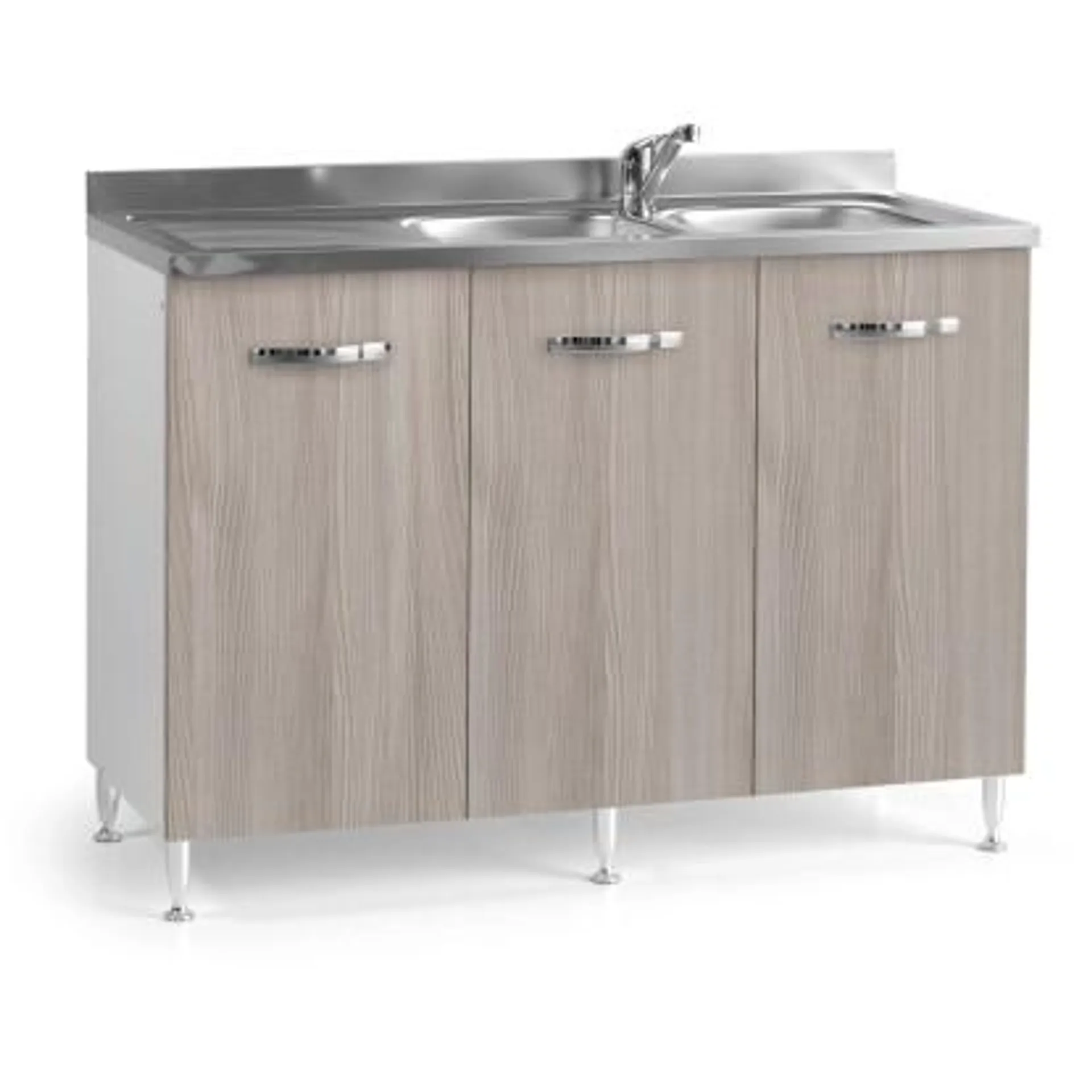 Base cucina sottolavello 3 ante 120 cm olmo