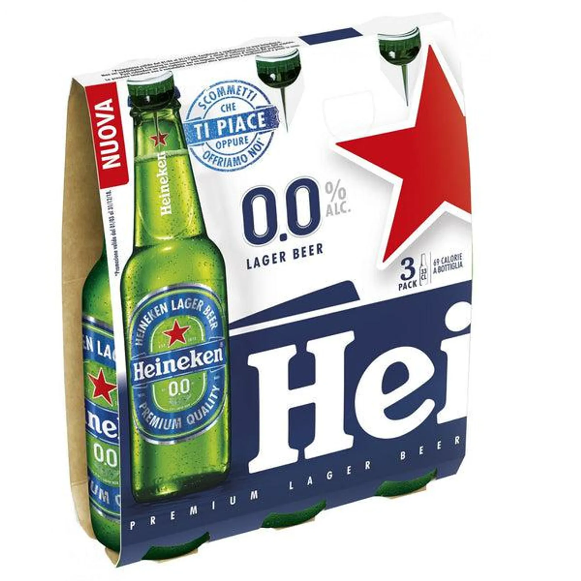 Birra Heineken 3 Pezzi 33 Cl Zero