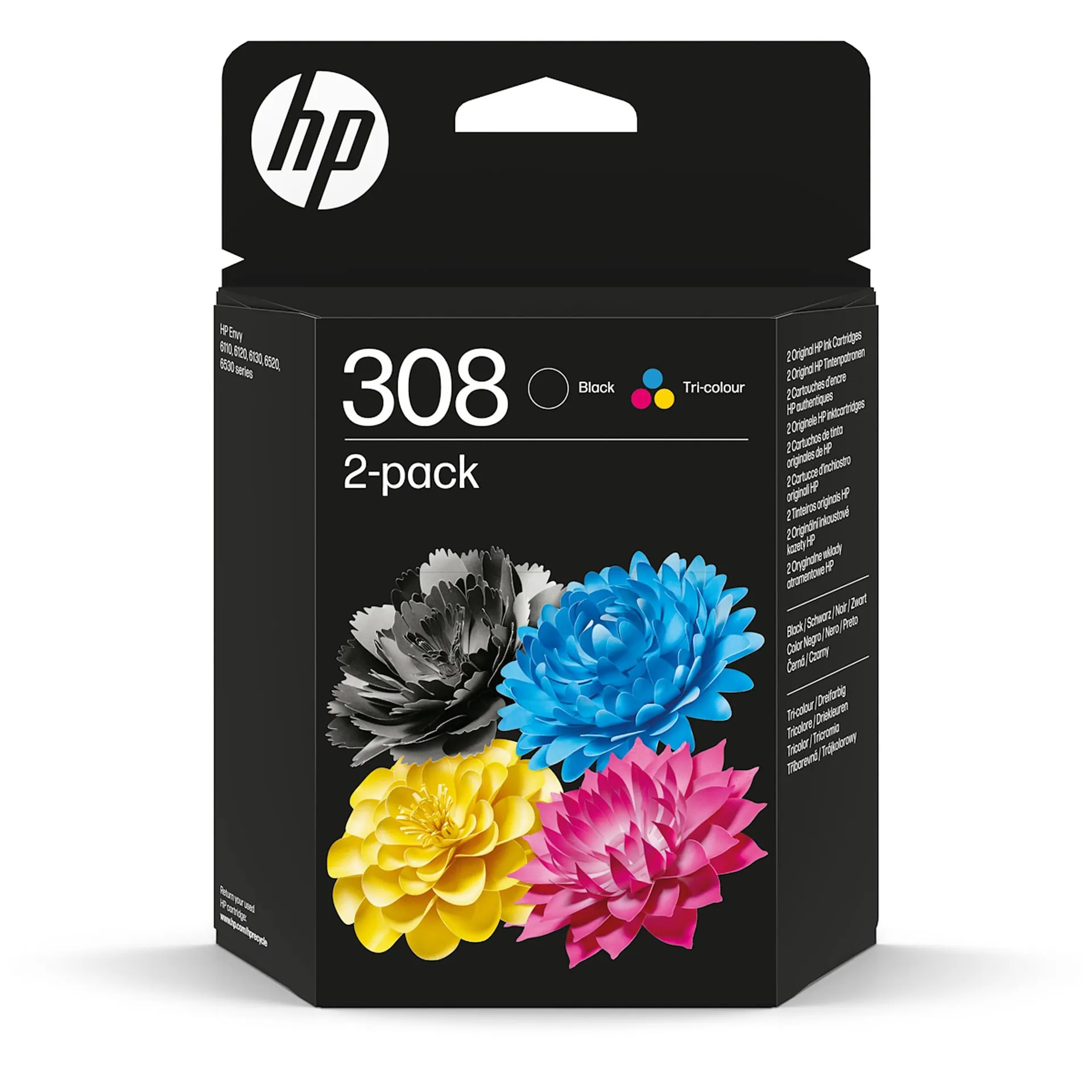 HP - Confezione da 2 Cartucce di Inchiostro Nero/Tricromia Originali HP 308