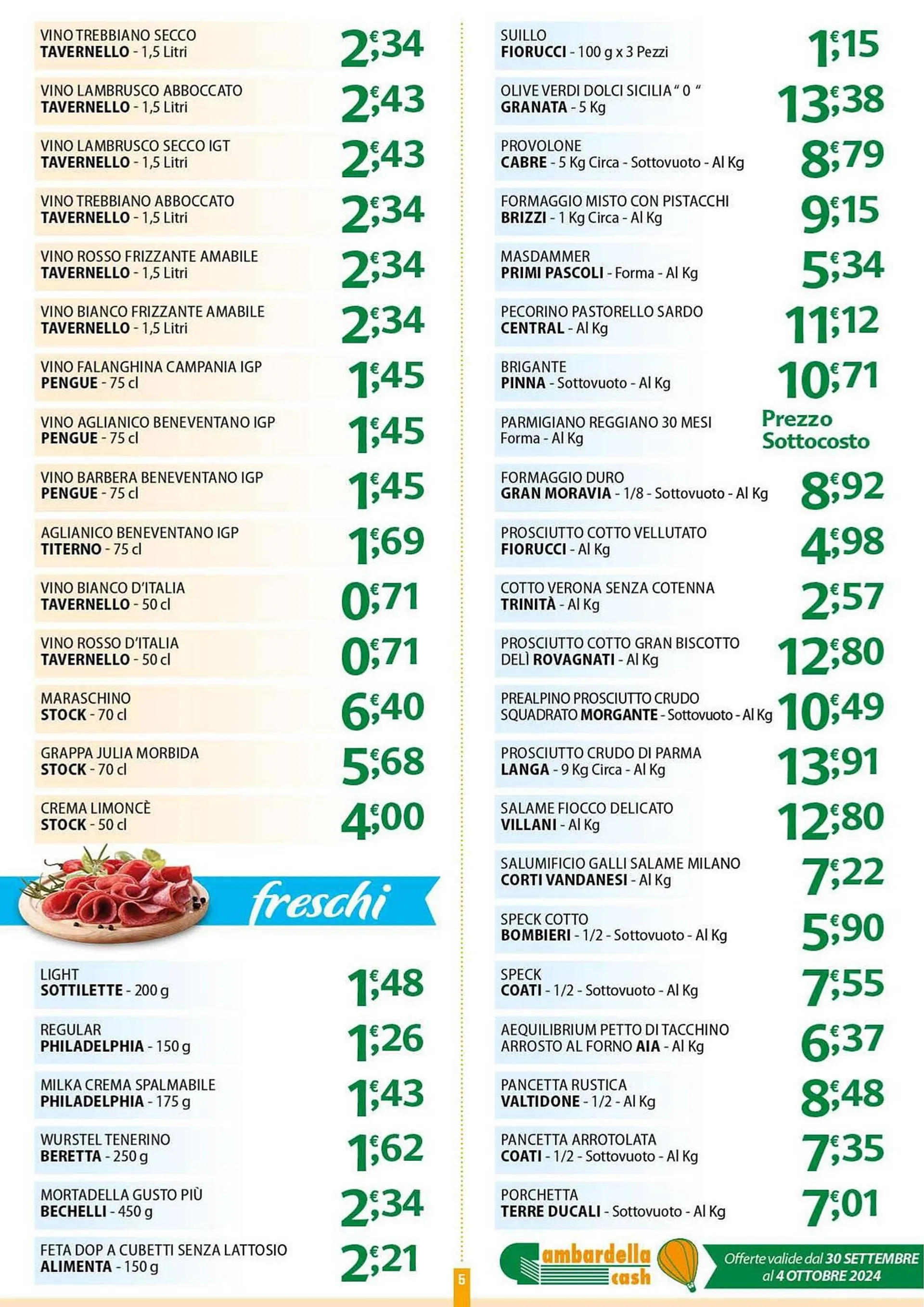 Volantino Gambardella Cash da 30 settembre a 4 ottobre di 2024 - Pagina del volantino 5