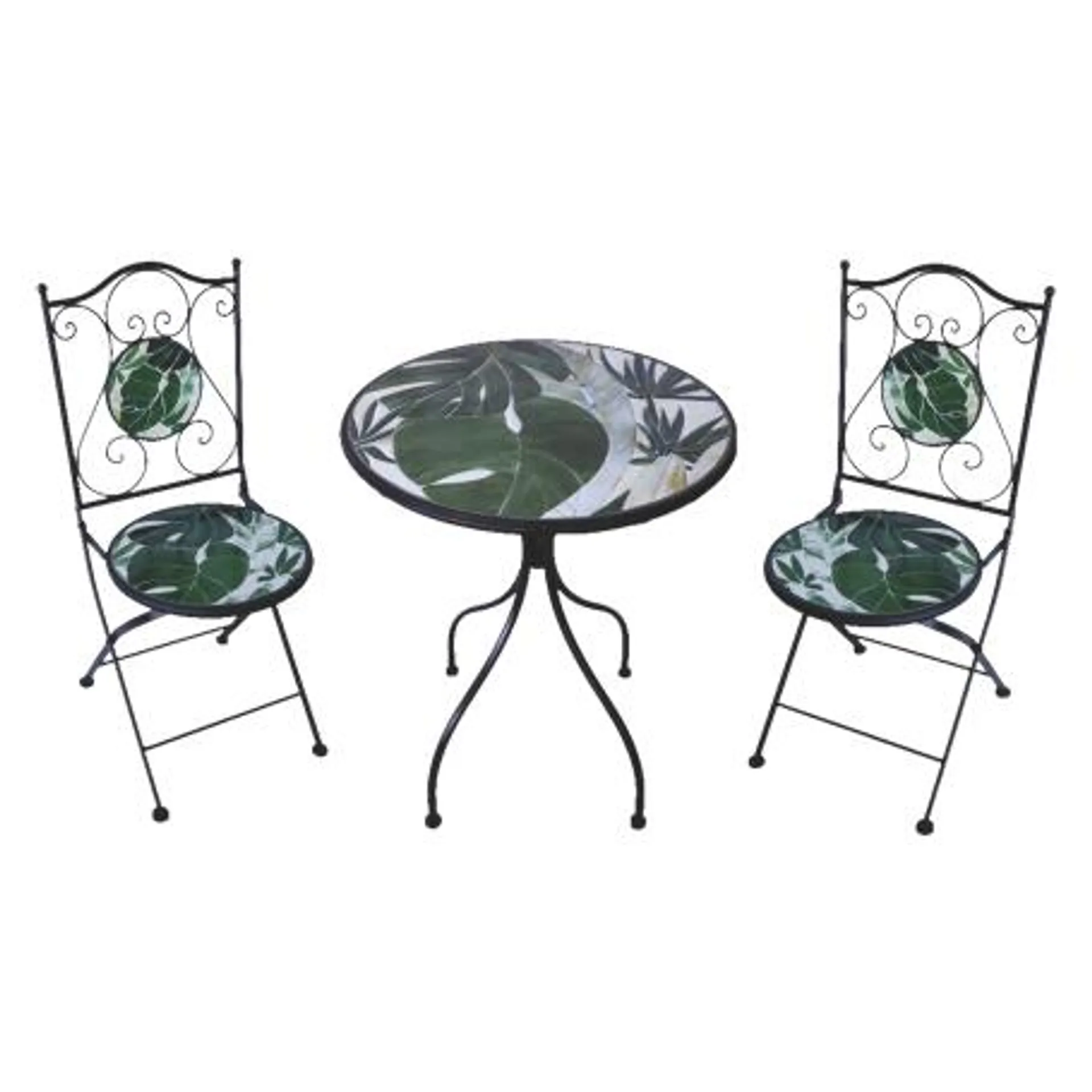 MD GARDEN - SET TAVOLINO E SEDIE FOGLIE