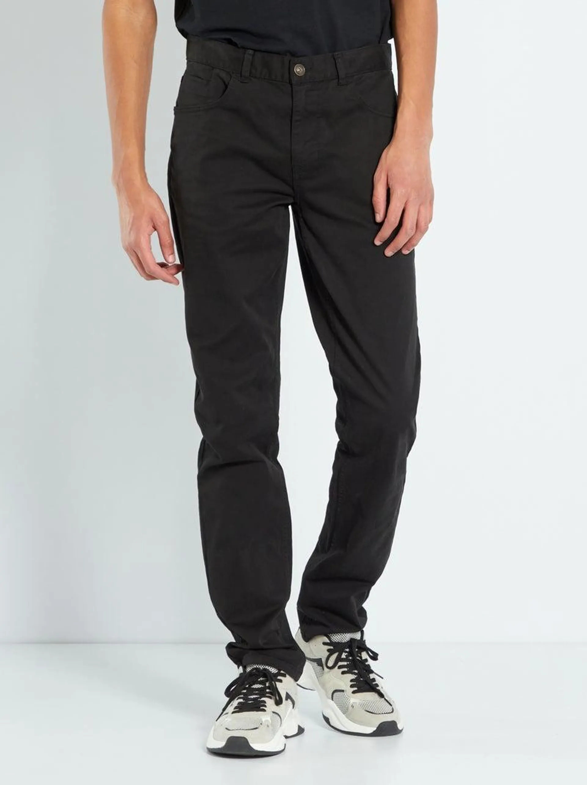 Pantaloni slim L36 per persone più alte di 190 cm - nero