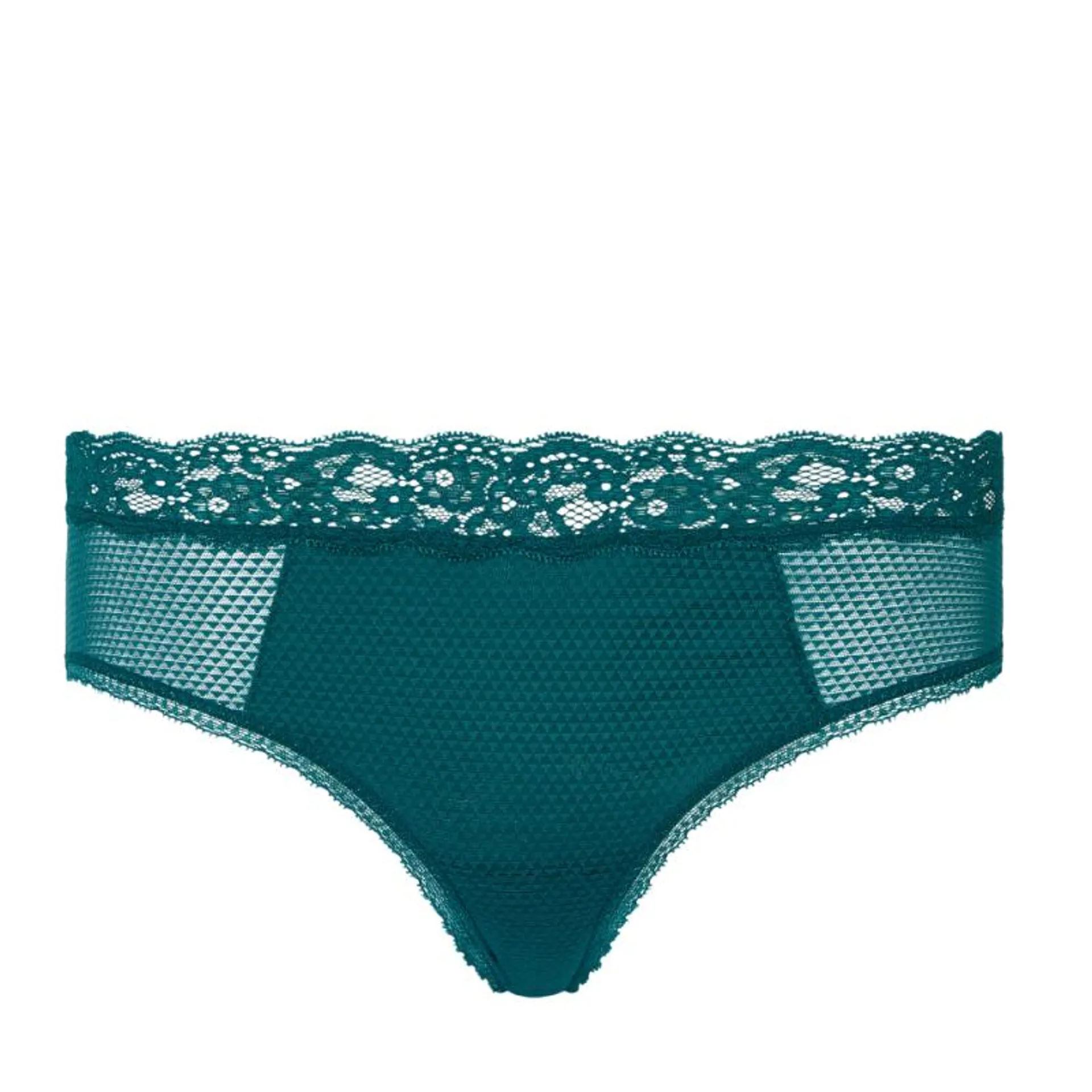 PAS-P57040-0BK- Shorty Brooklyn in pizzo - Verde Oriente