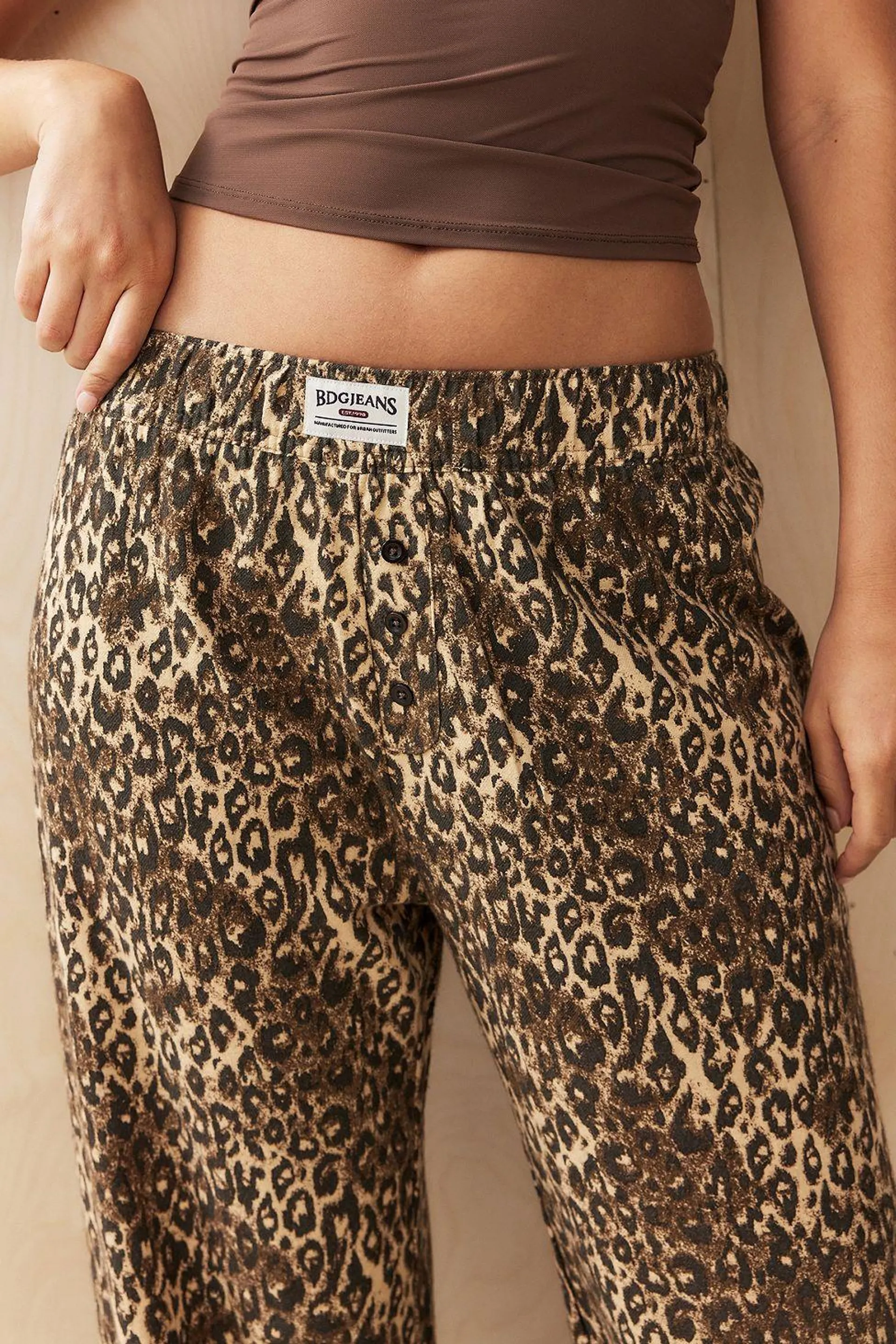 Pantaloni Dritti Leopardati BDG