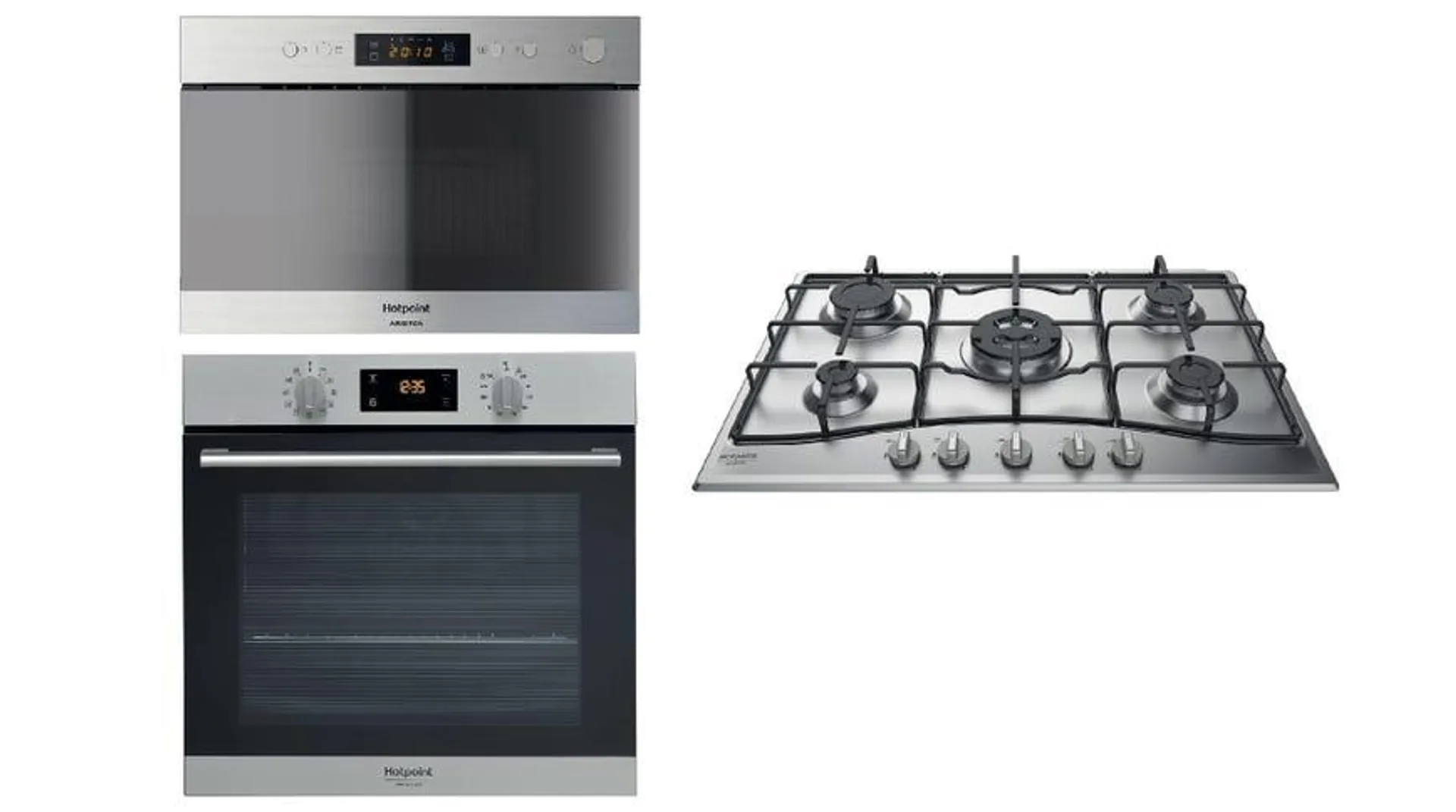 Hotpoint Trittico 75 cm con microonde 22 litri