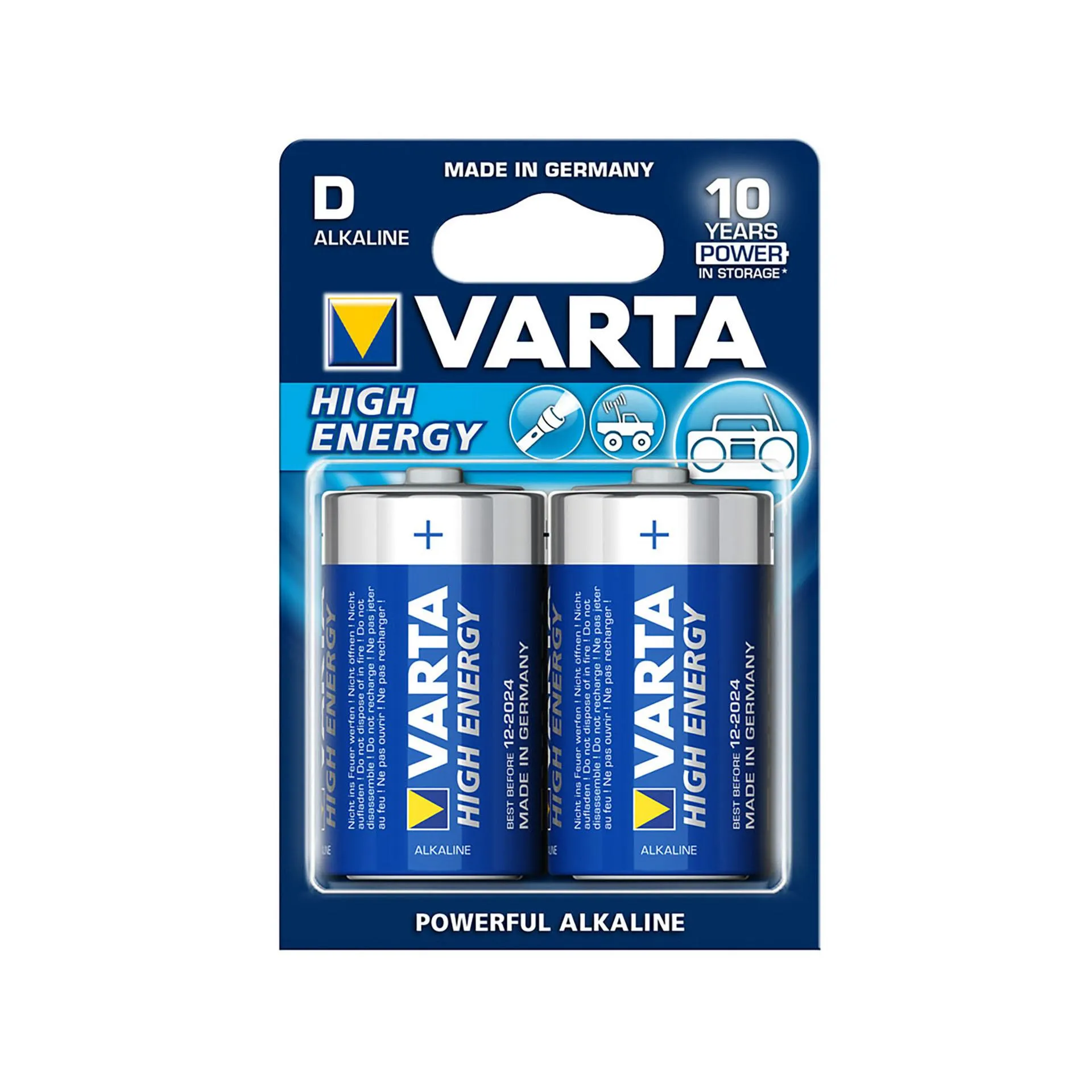 Batteria Varta Torcia D - Set Da 2 Pz