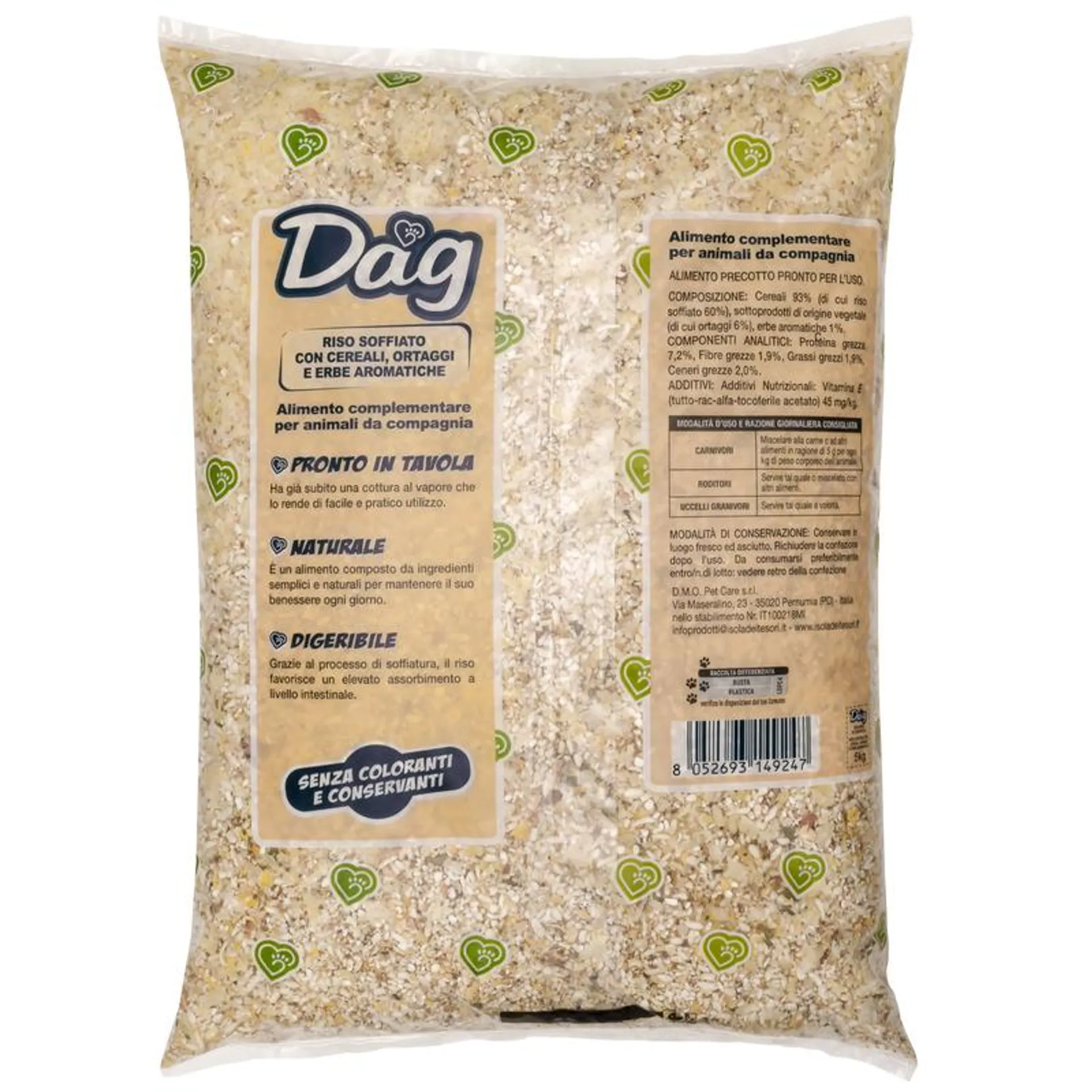 Dag Dog Riso soffiato con cereali, ortaggi e erbe aromatiche 5 kg