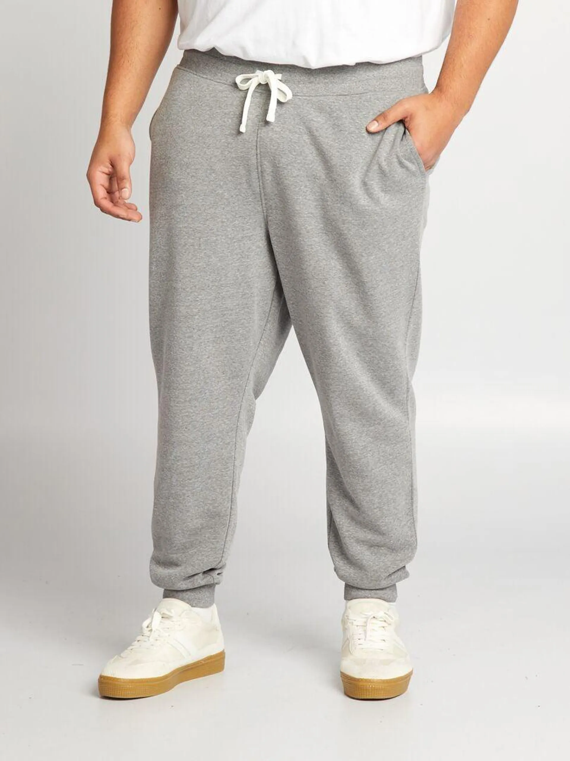 Joggers in tessuto felpato - GRIGIO