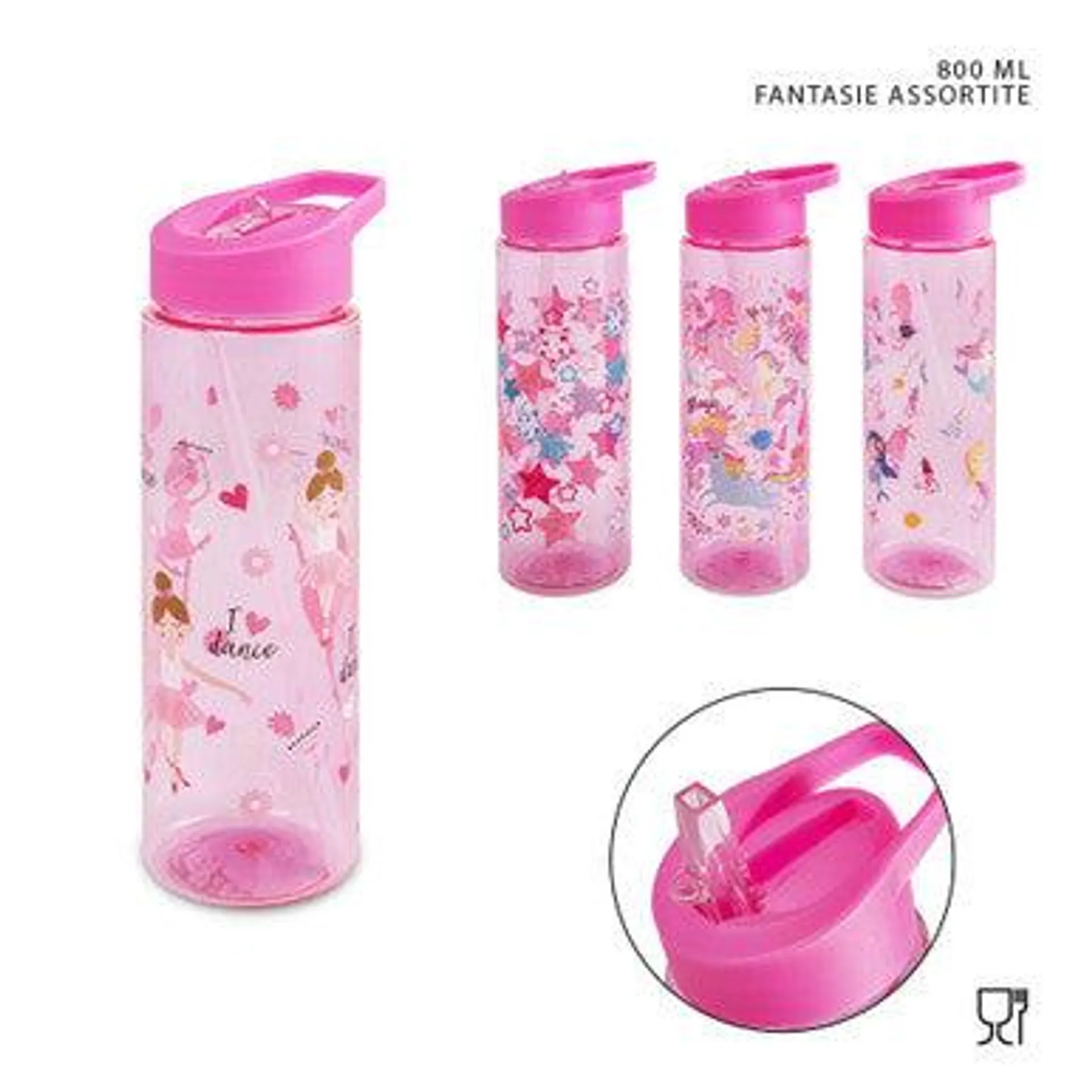 Dc - Borraccia plastica bimbi 800Ml