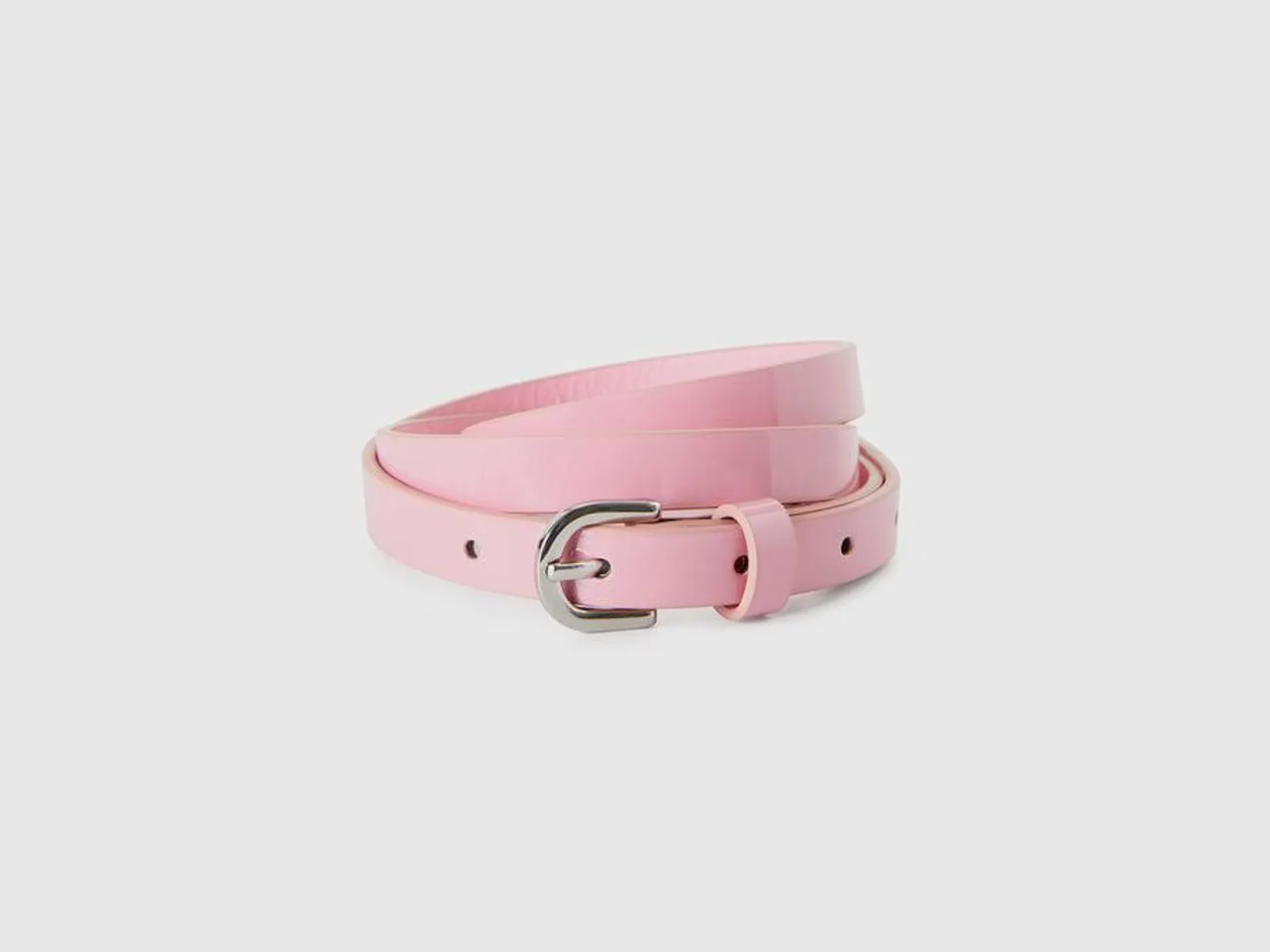 Cintura bassa rosa pastello in vernice