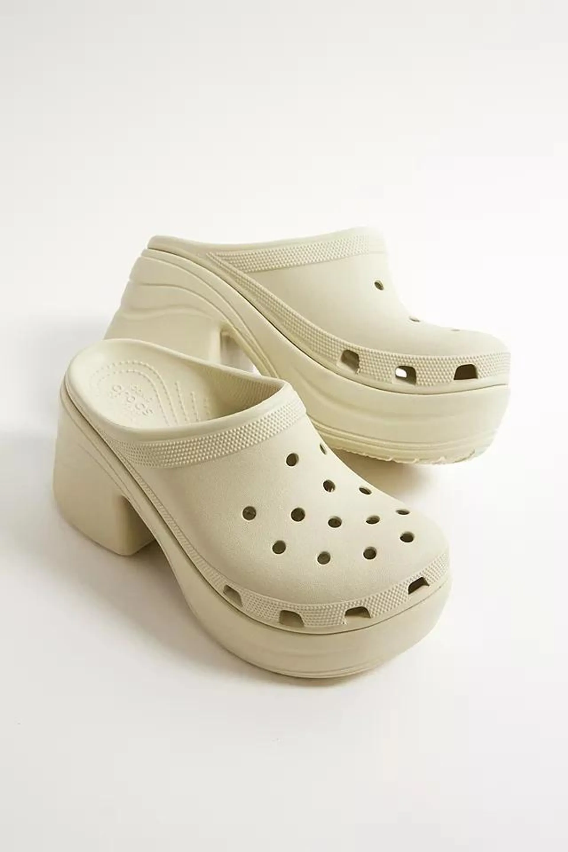 Zoccoli con Tacco Siren Bone di Crocs