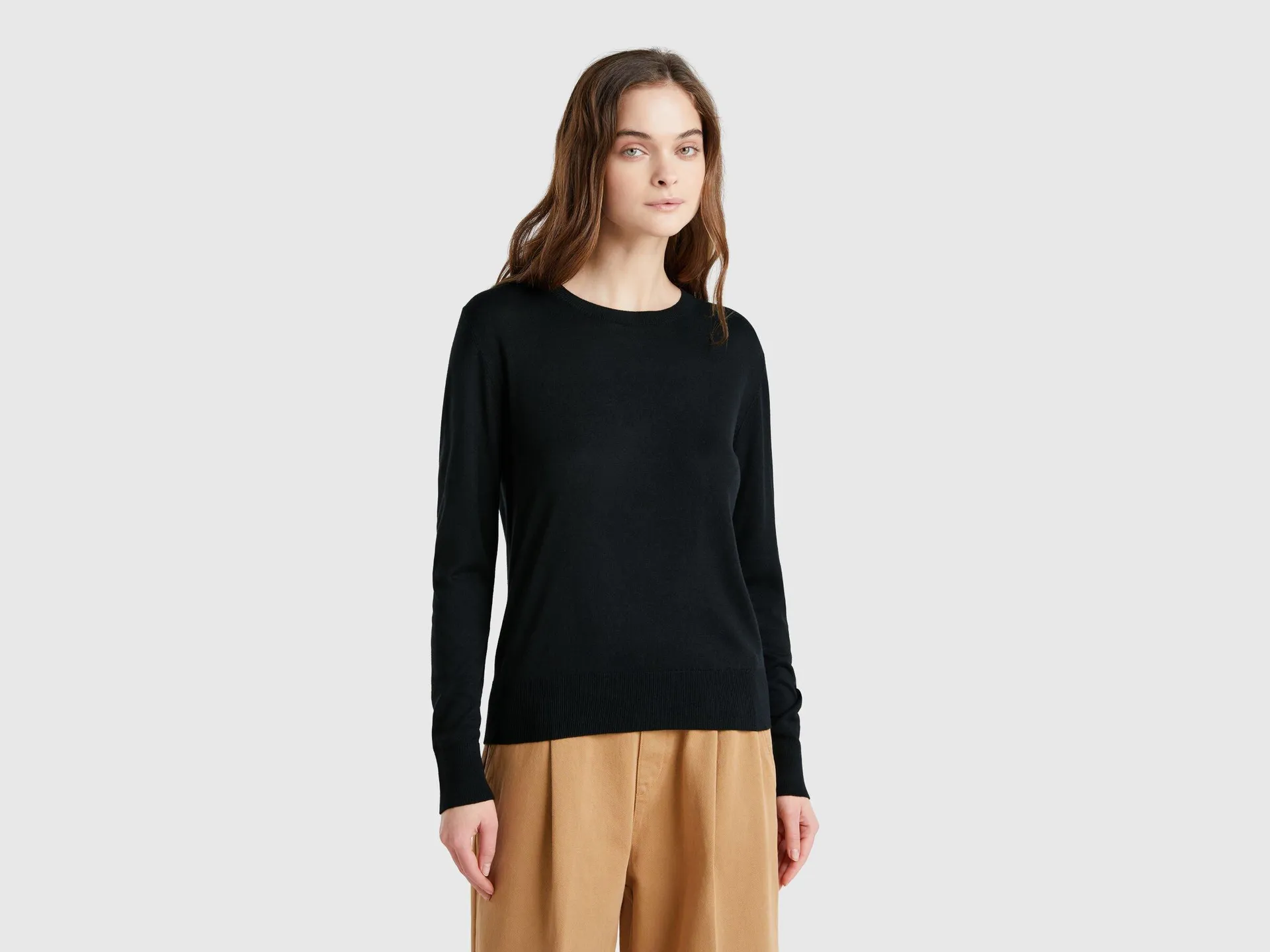 Maglia manica lunga in misto seta