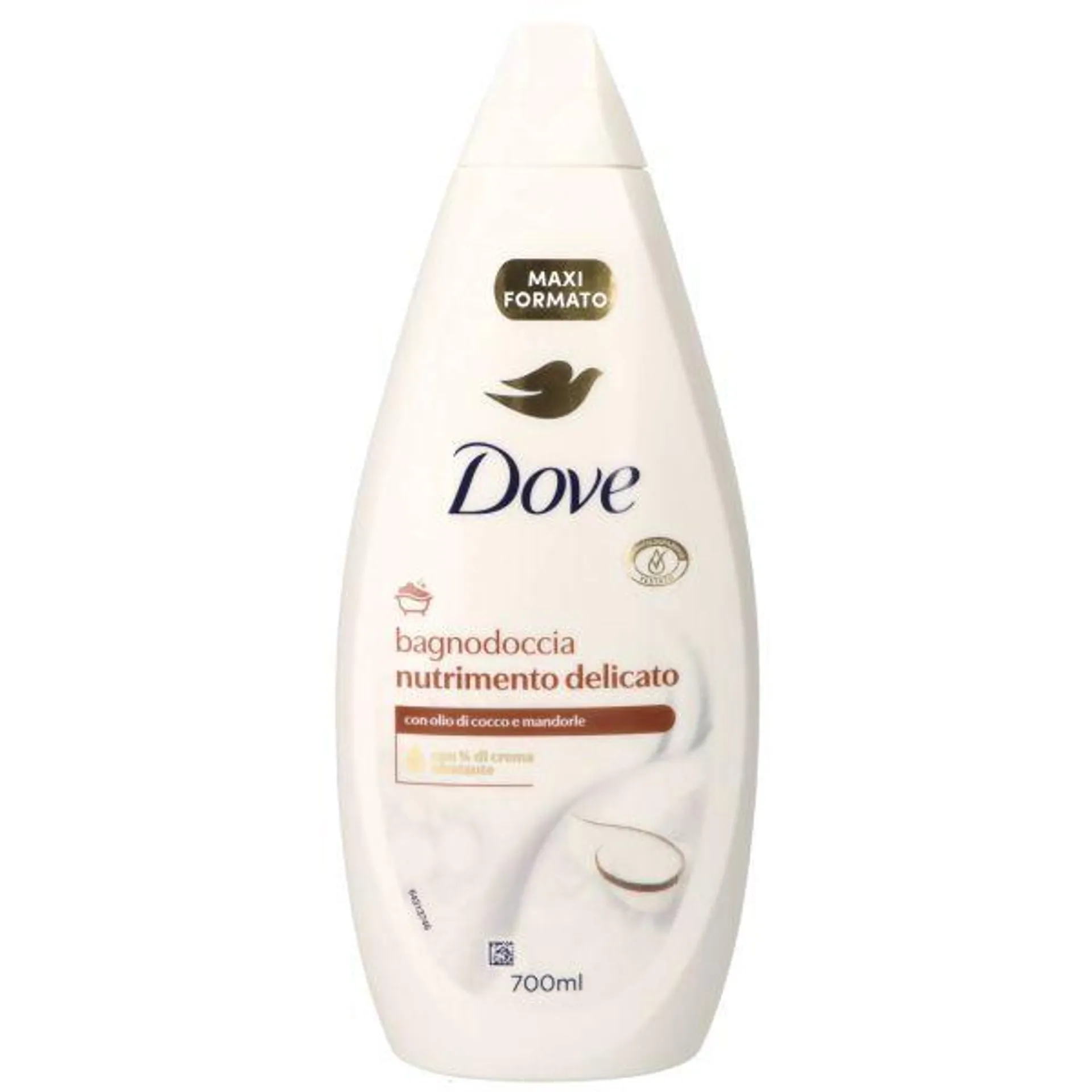 DOVE BAGNOSCHIUMA DELICATO CON OLIO DI COCCO E MANDORLE 700ML