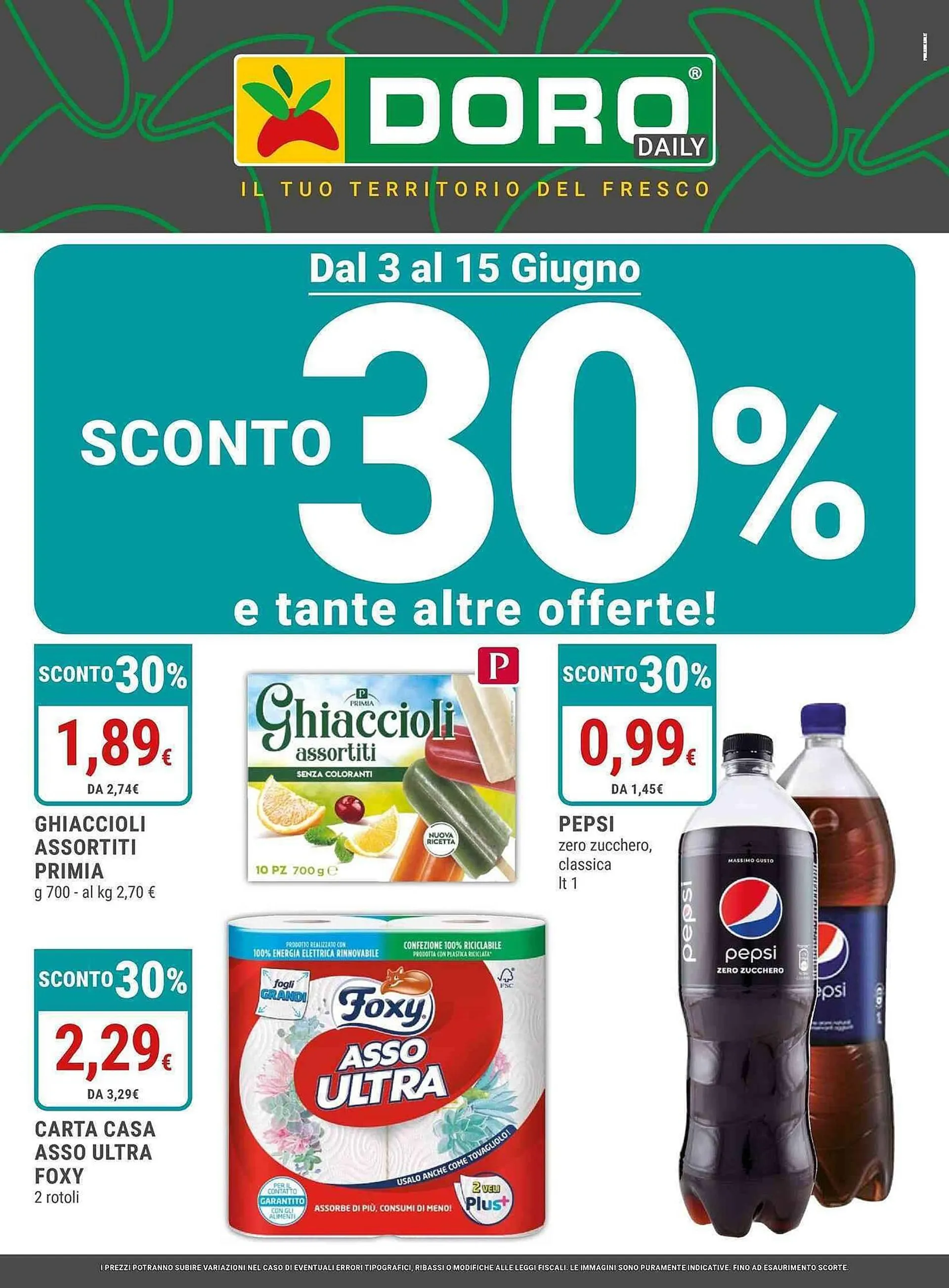 Volantino Doro Supermercati da 3 giugno a 15 giugno di 2025 - Pagina del volantino 1