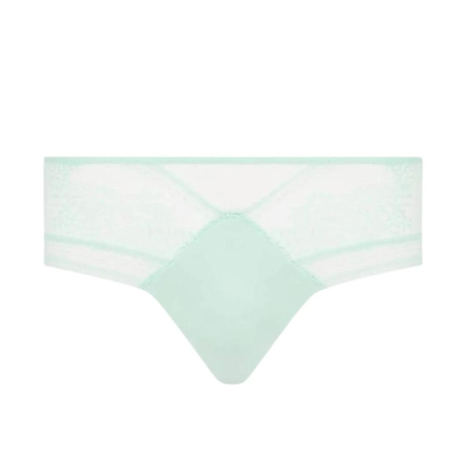 PAS-P47H40-0F2- Shorty Maddie in tulle e pizzo - verde nilo