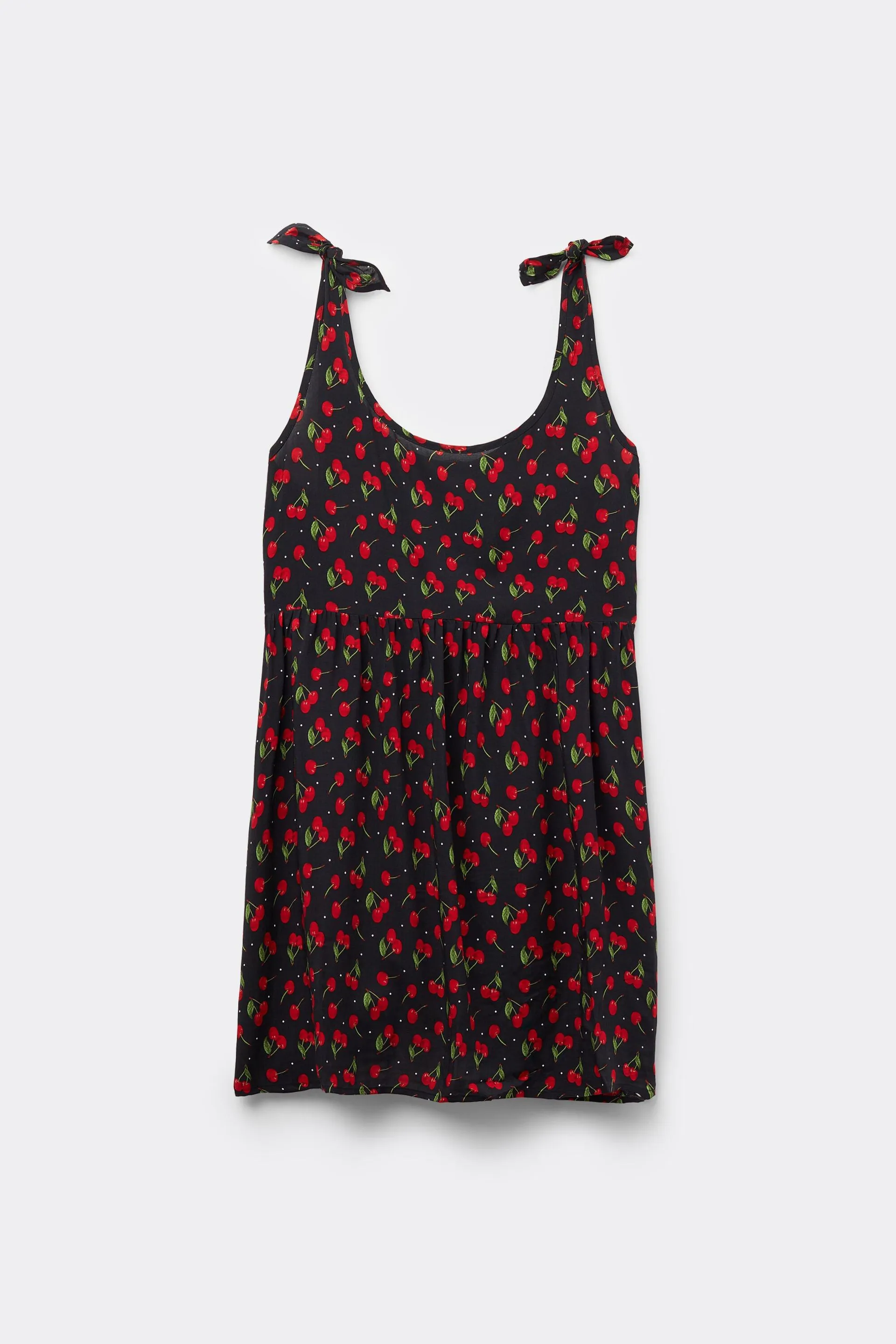 Vestito Corto con Nodi Tela Viscosa