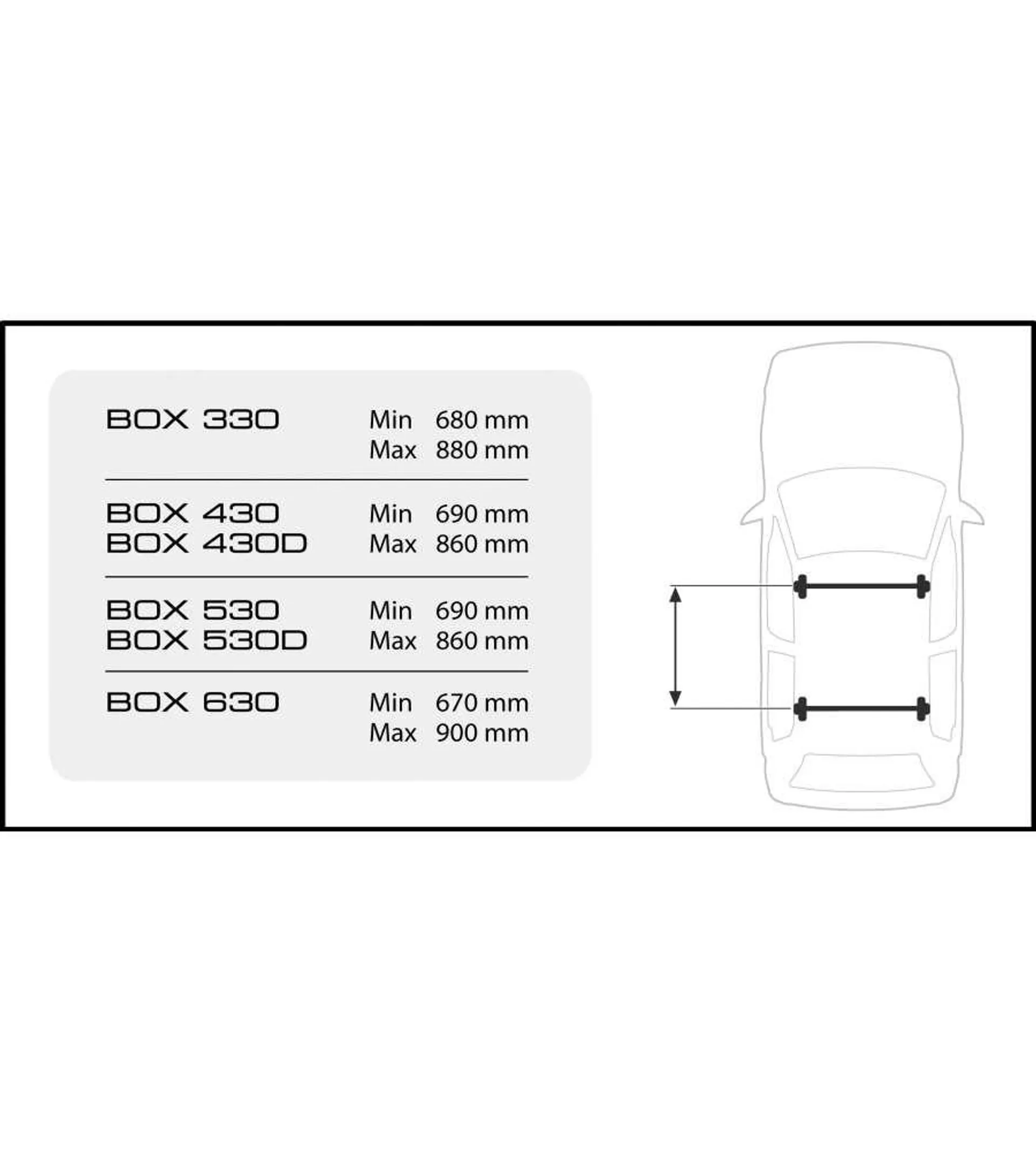 BOX TETTO PER AUTO 330 LITRI IN ABS BIANCO LUCIDO - N60003