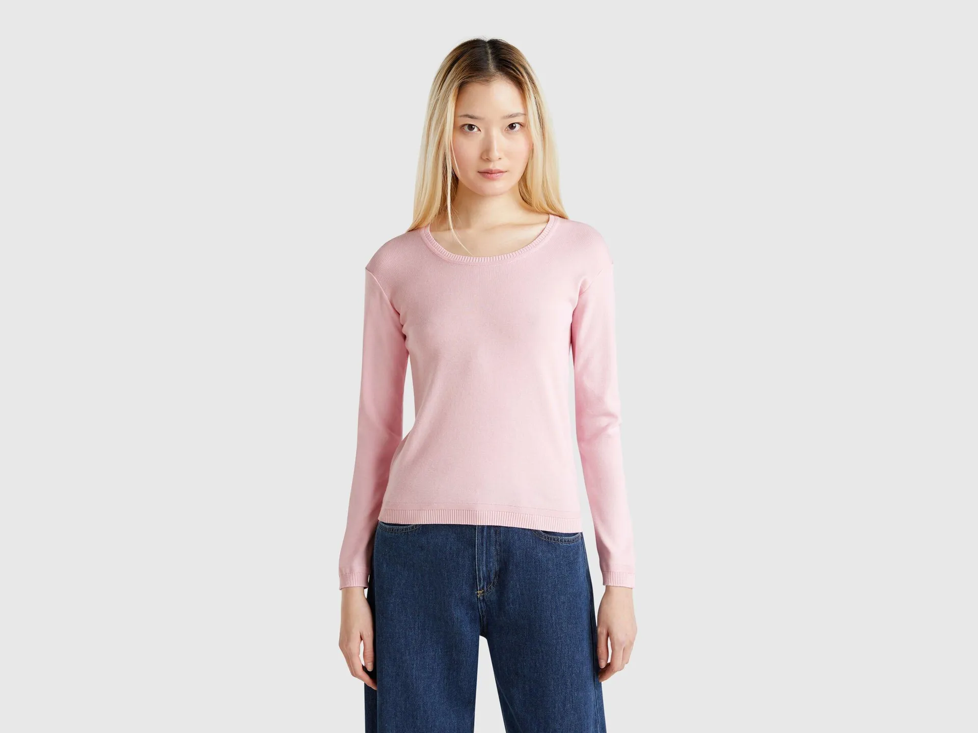 Maglia girocollo in puro cotone