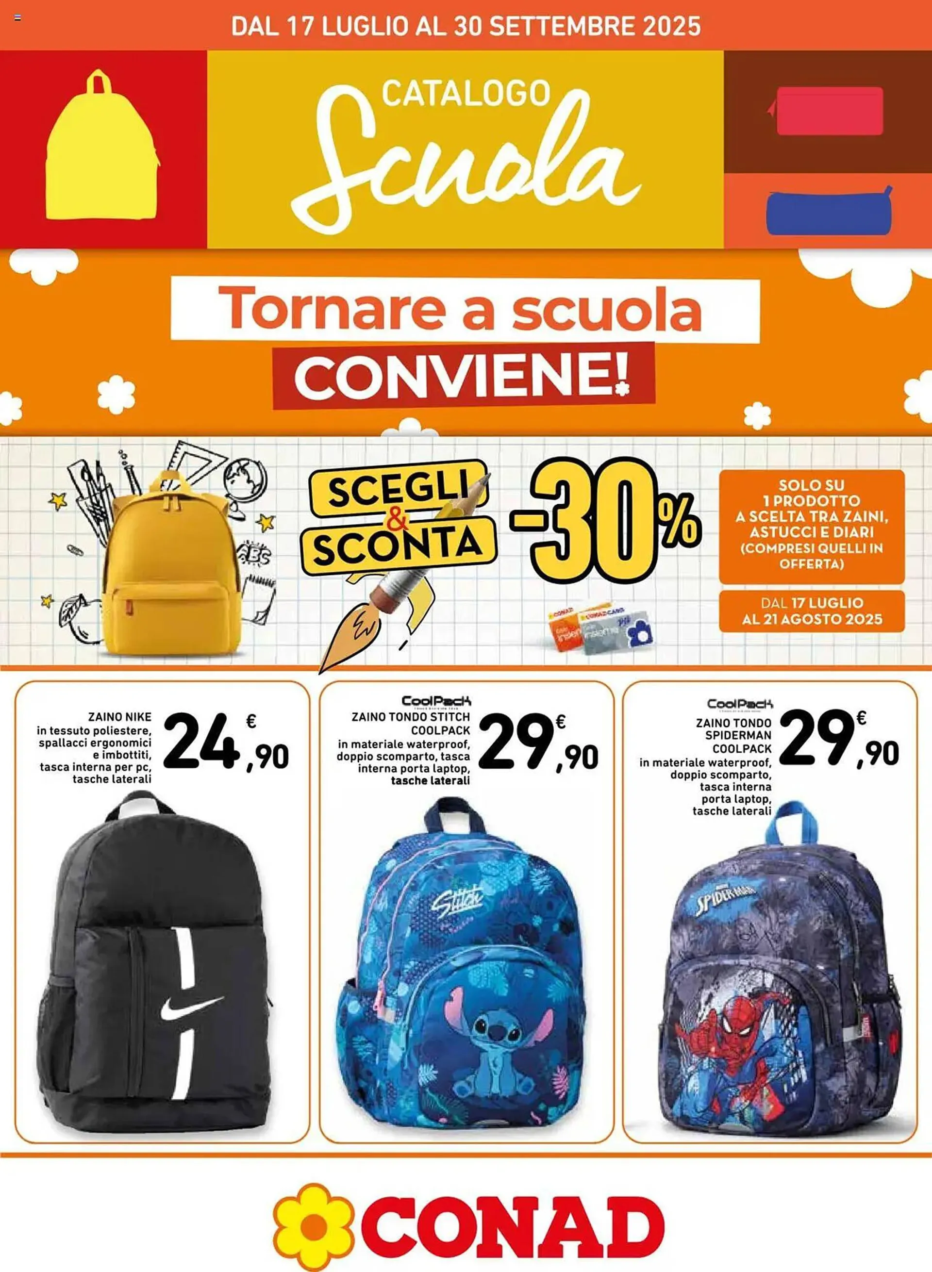 Volantino Conad da 17 luglio a 30 settembre di 2025 - Pagina del volantino 1