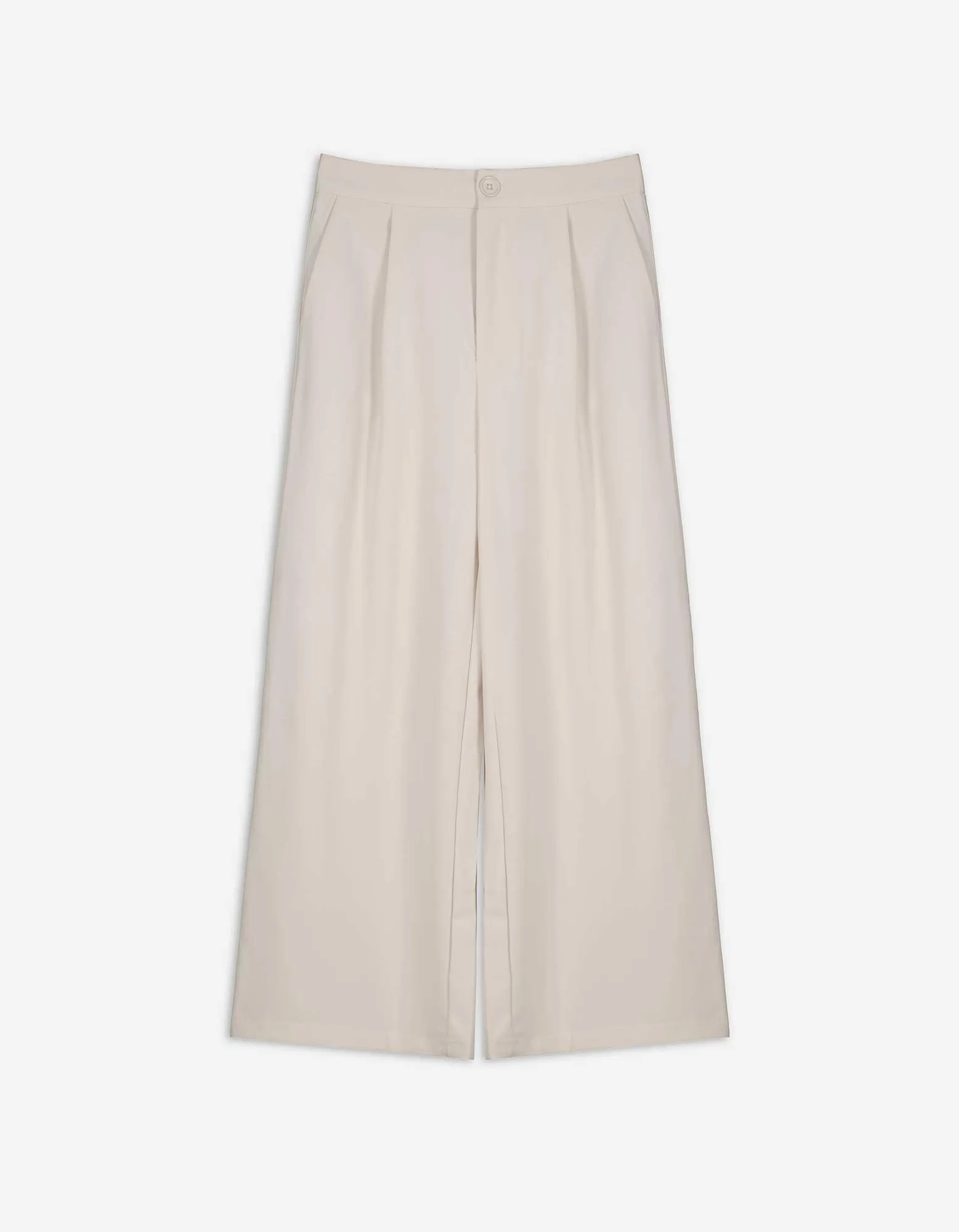 Pantaloni culotte - Misto viscosa - bianco