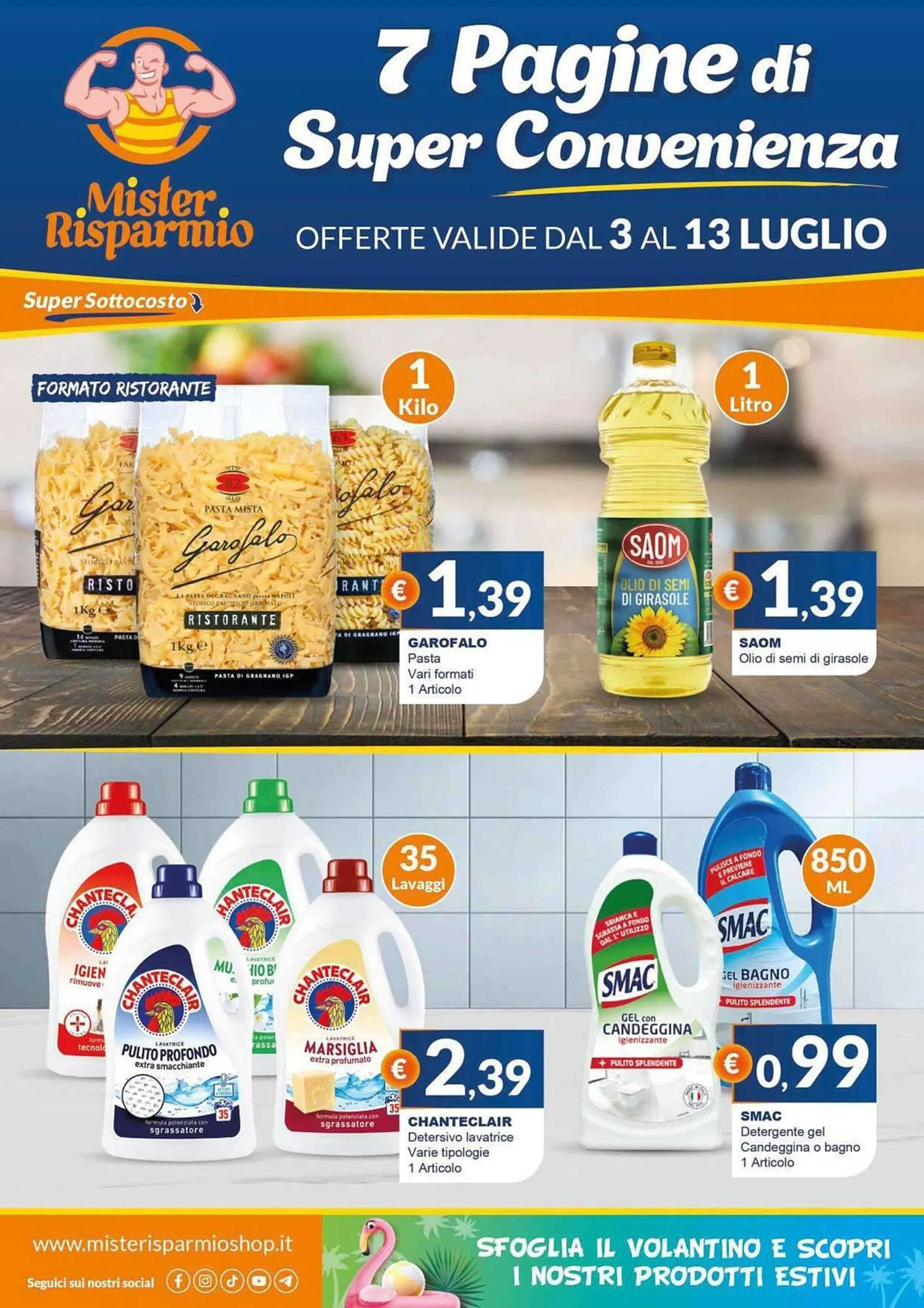 Volantino Mister Risparmio da 3 luglio a 13 luglio di 2025 - Pagina del volantino 1
