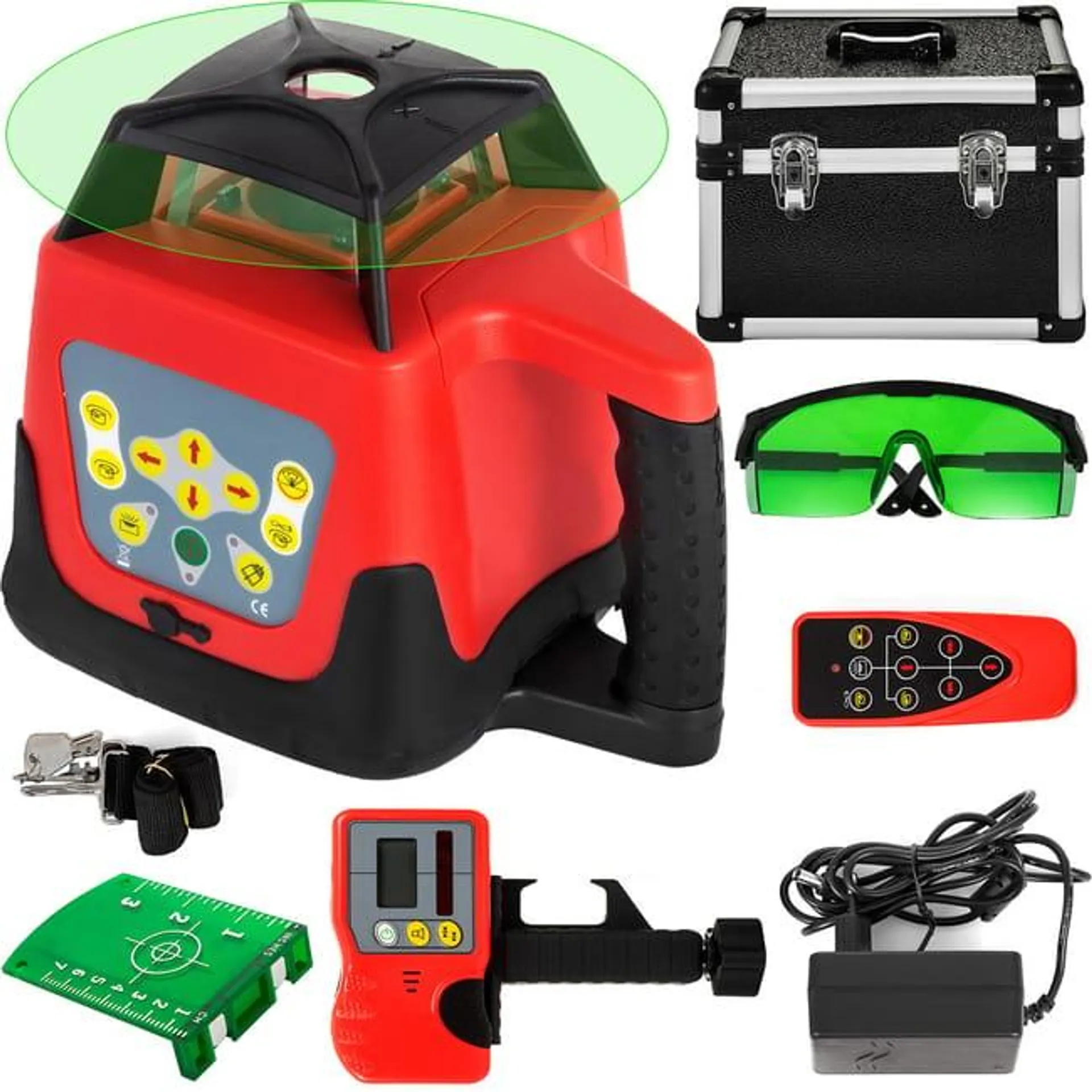 Livello laser autolivellante verde Livello laser rotante da 500 M Livello laser VEVOR da 4,8-6 V