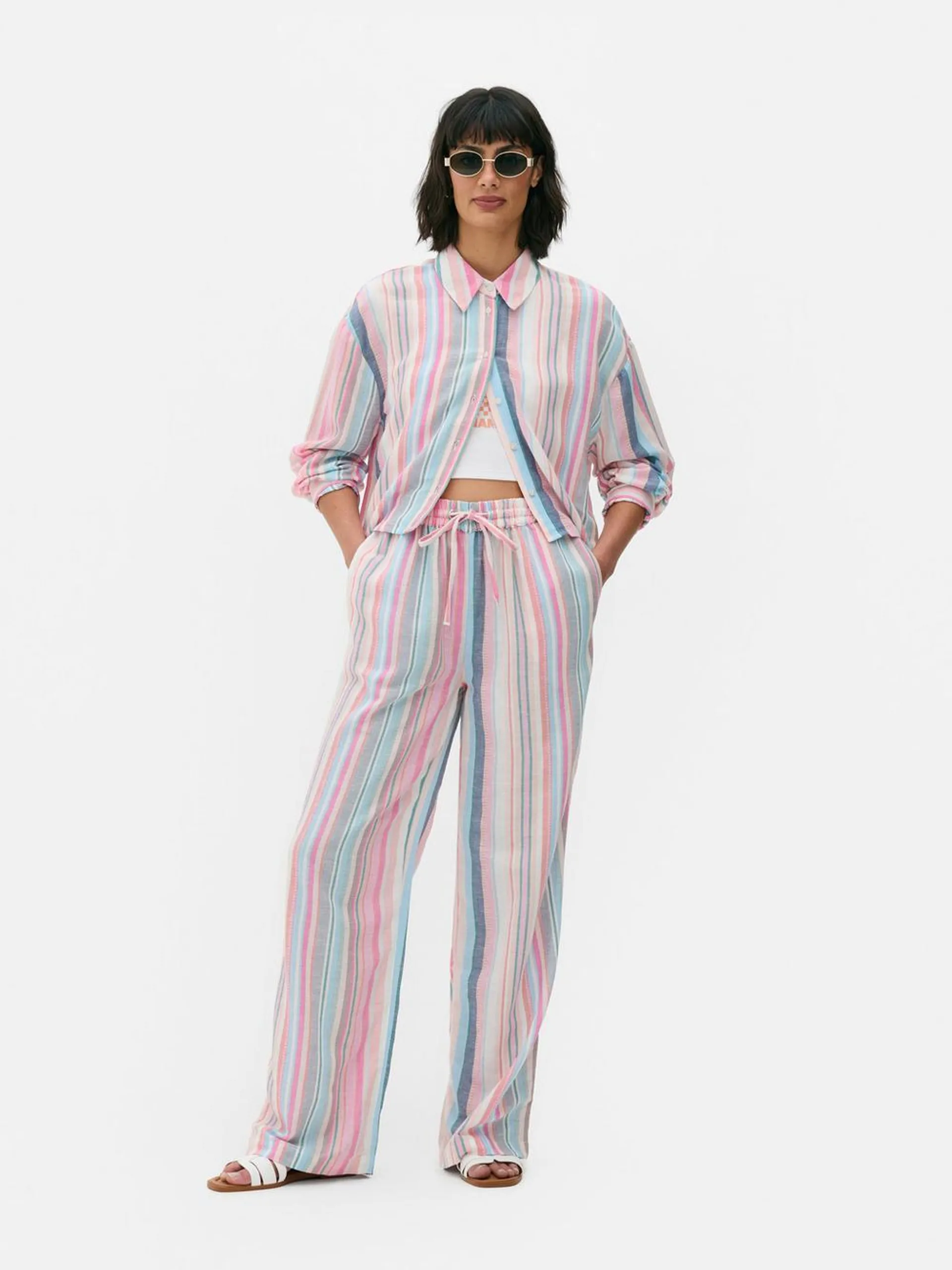 Pantalón a rayas combinable