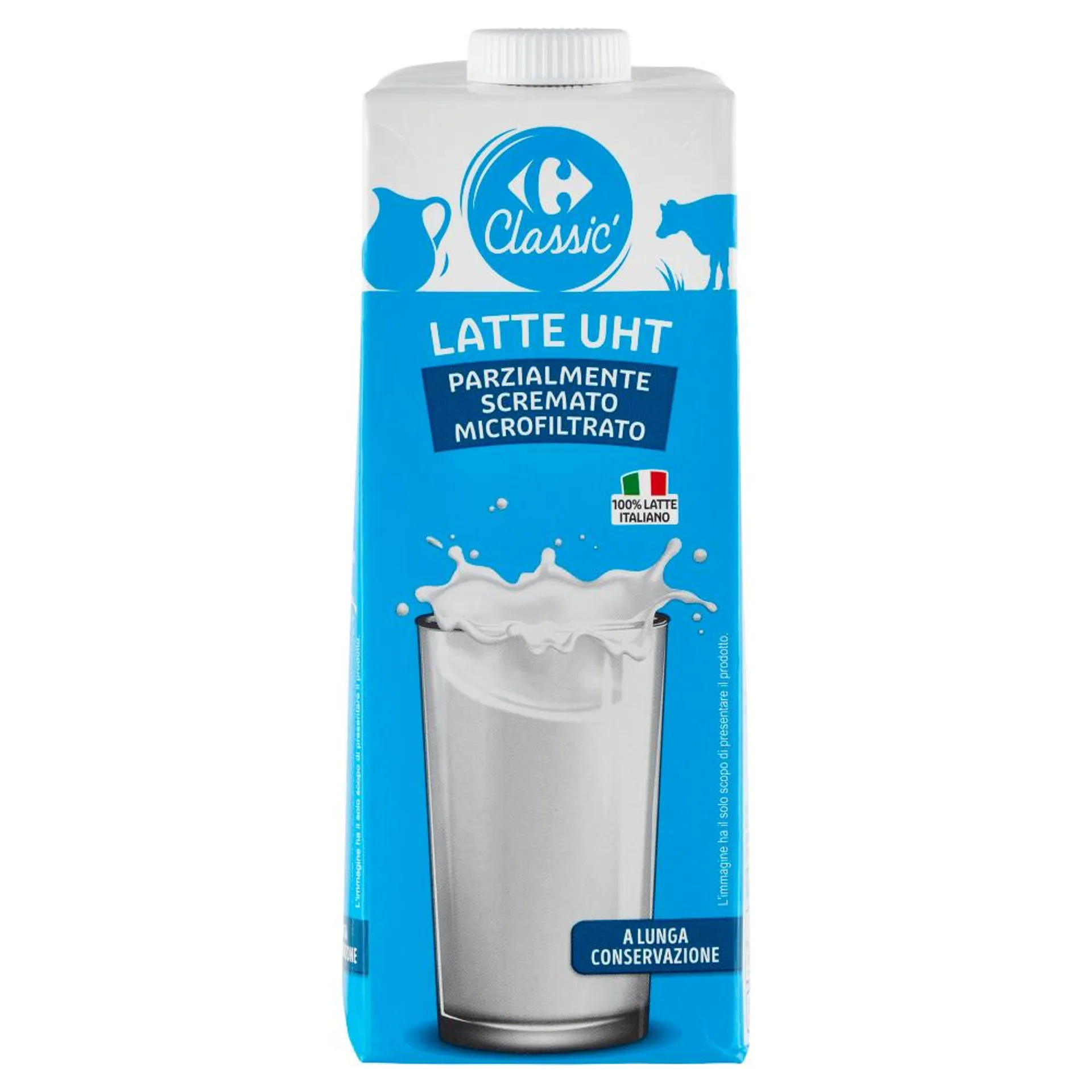 Carrefour Classic Latte UHT Parzialmente Scremato Microfiltrato 1000 ml