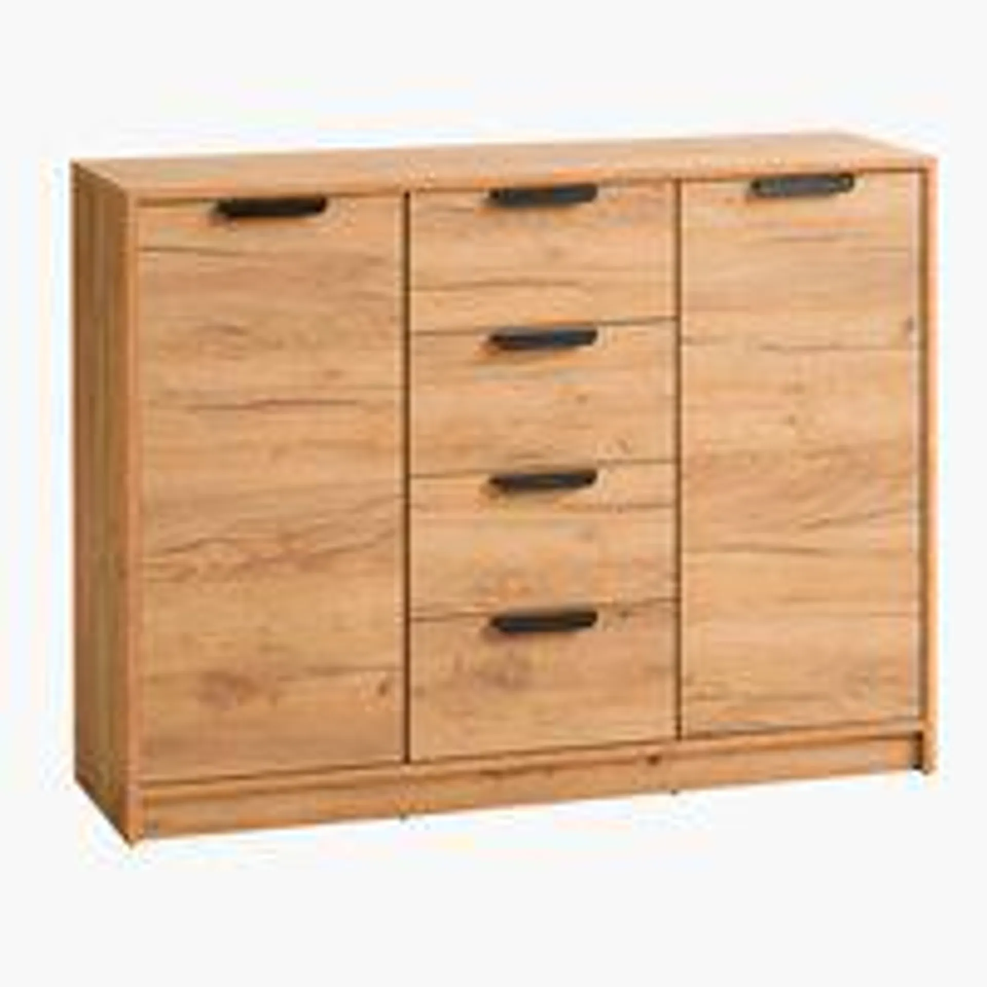 Credenza JENSLEV 2 ante 4 cassetti color rovere