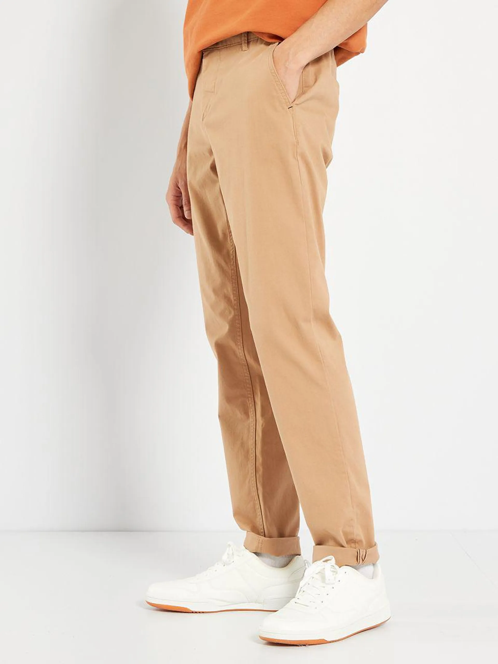 Pantaloni chino slim - beige