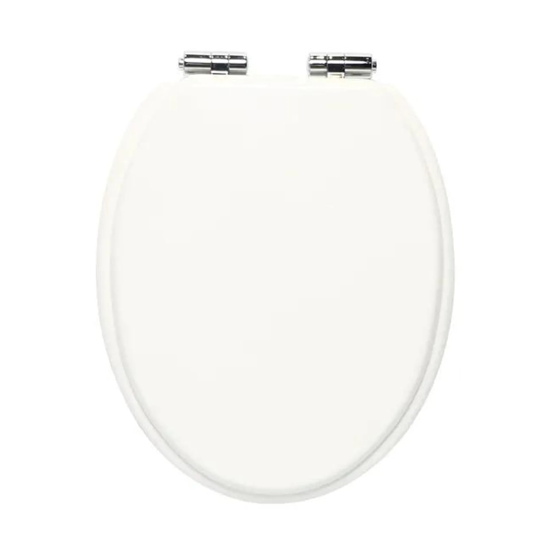 Copriwater Purity ovale universale SENSEA con chiusura rallentata sganciabile in legno bianco