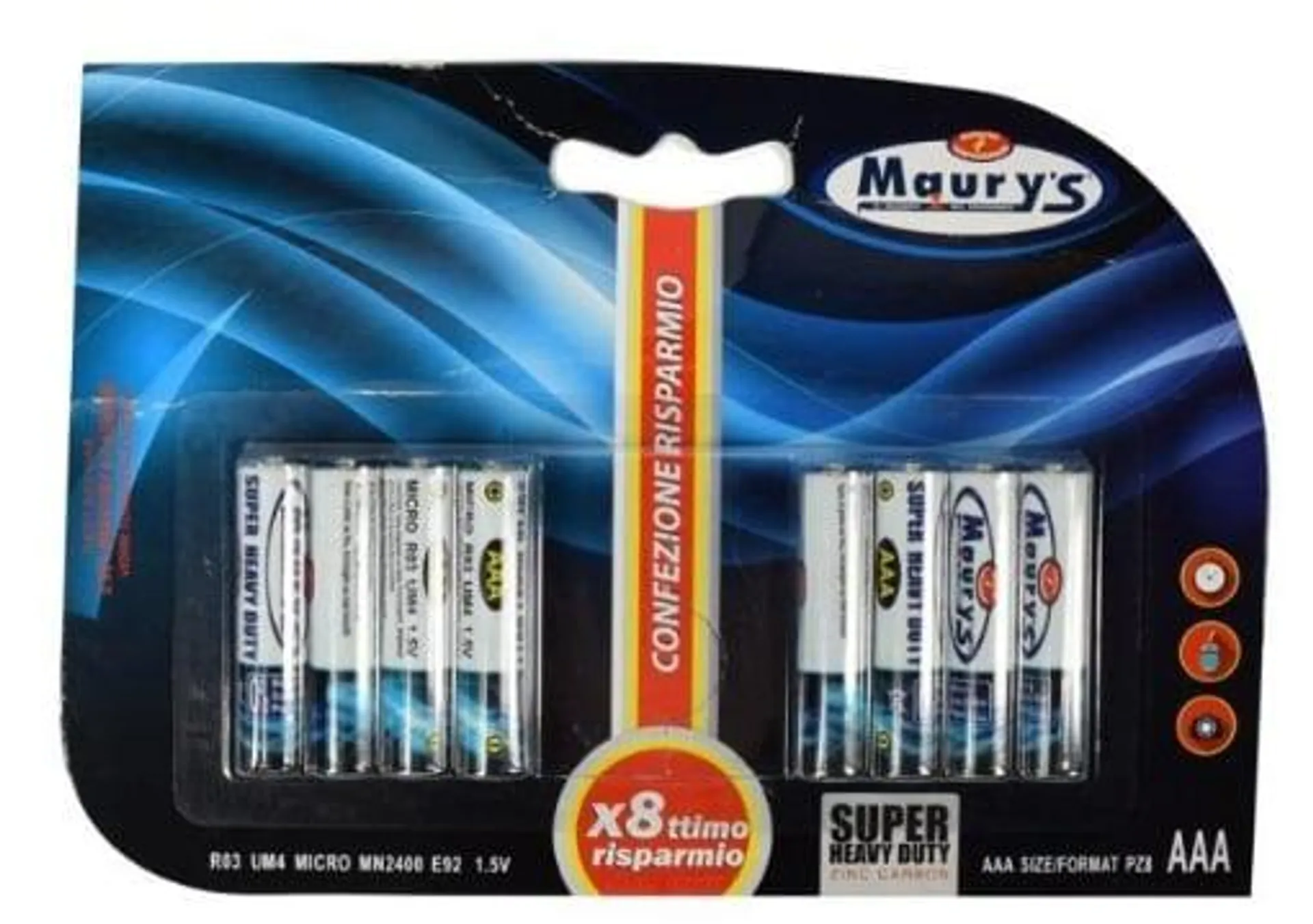 MAURY'S BATTERIE ZINCO MINI STILO AAA 4+4 PZ