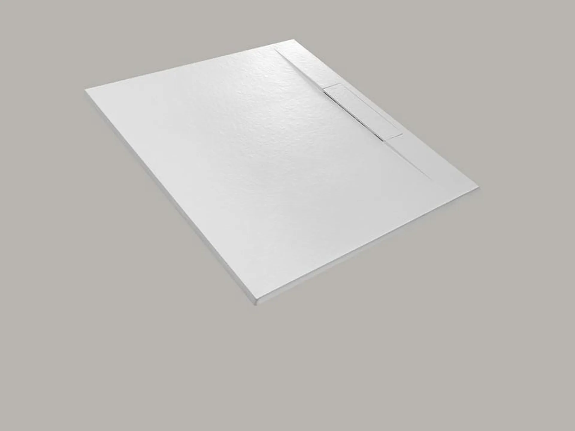 Piatto Doccia Dot 80x120 in Resina Effetto Pietra Bocciardata Bianco